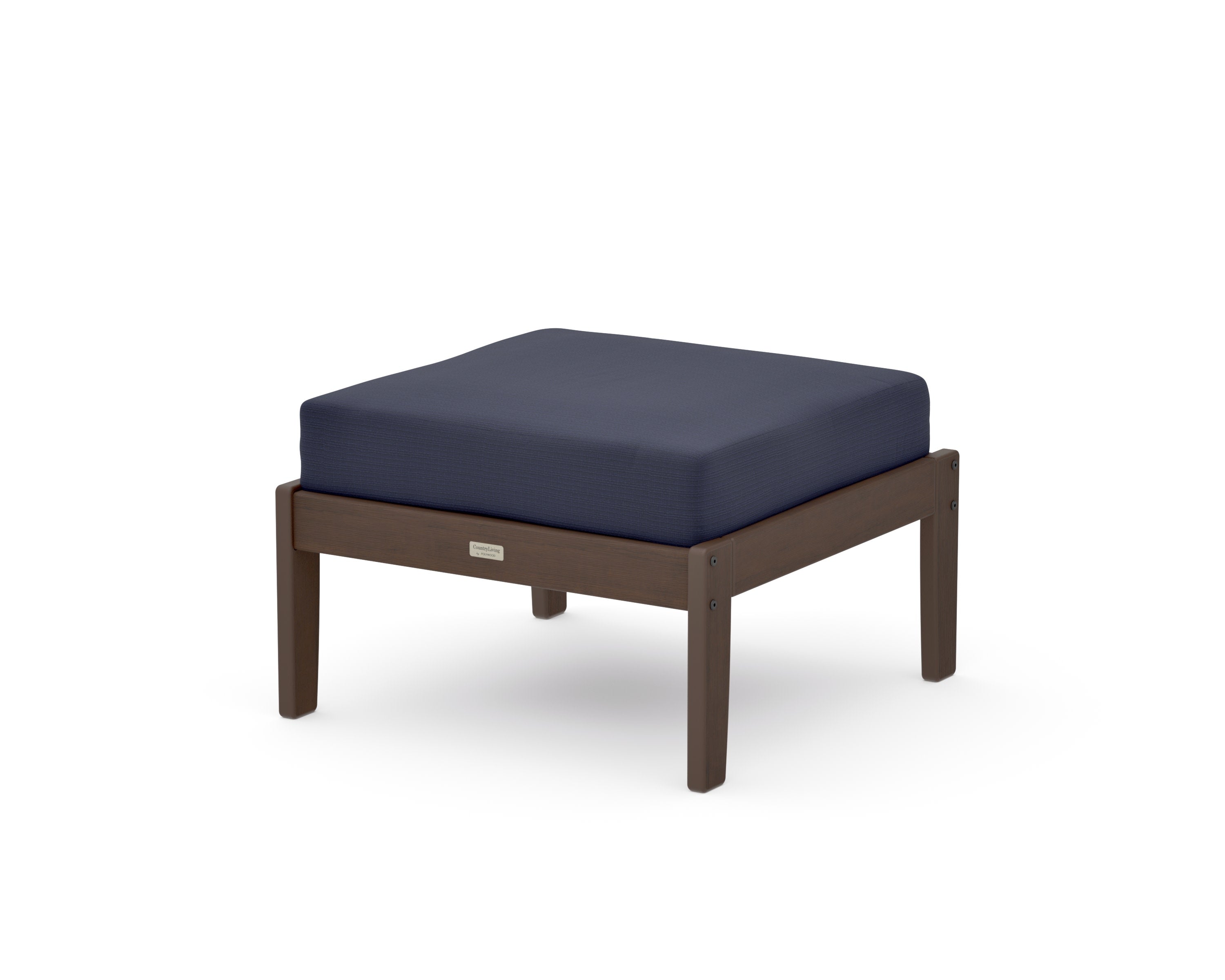 Cottage Deep Seating Ottoman in Kona / Navy Linen