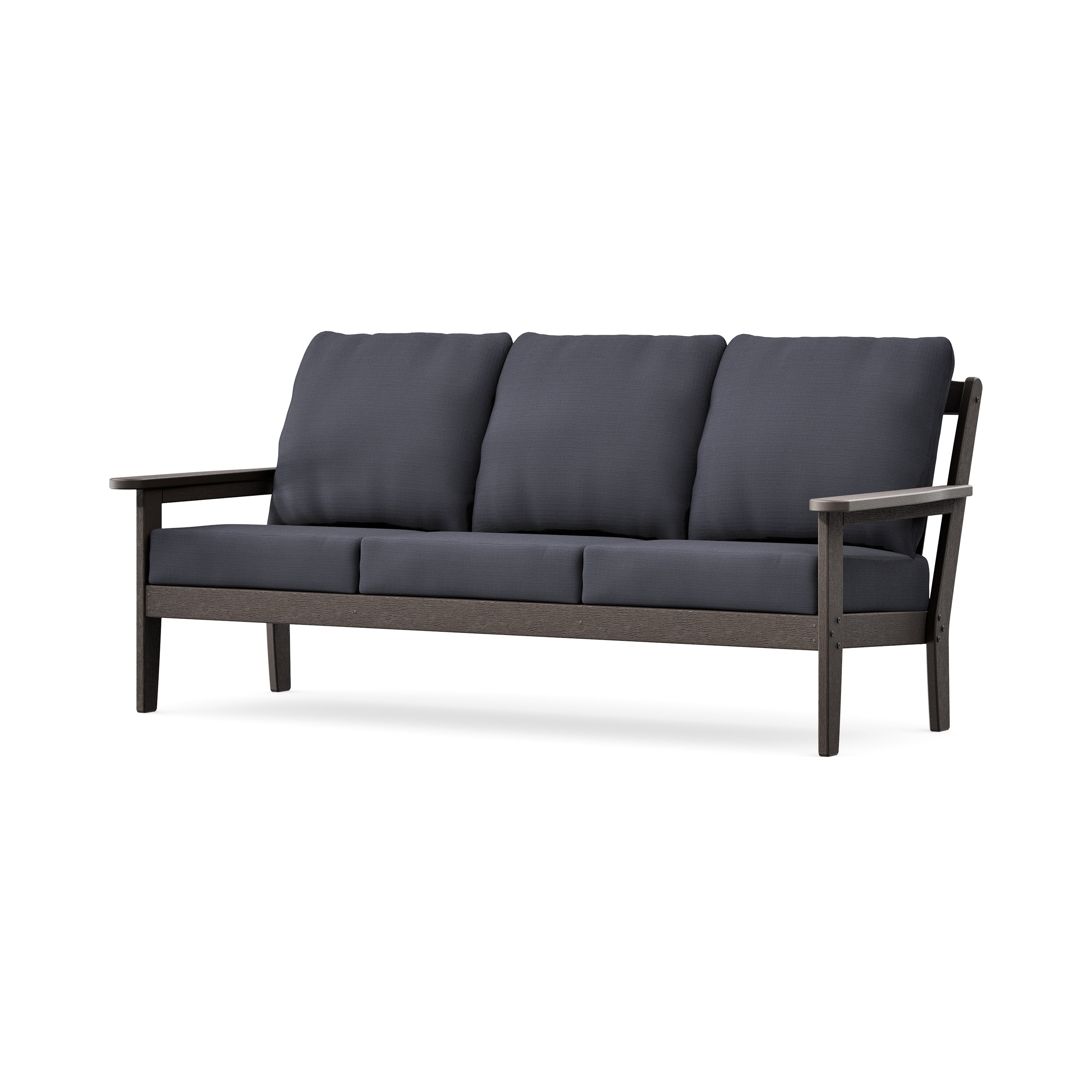 Cottage Deep Seating Sofa in Vintage Coffee / Midnight Linen