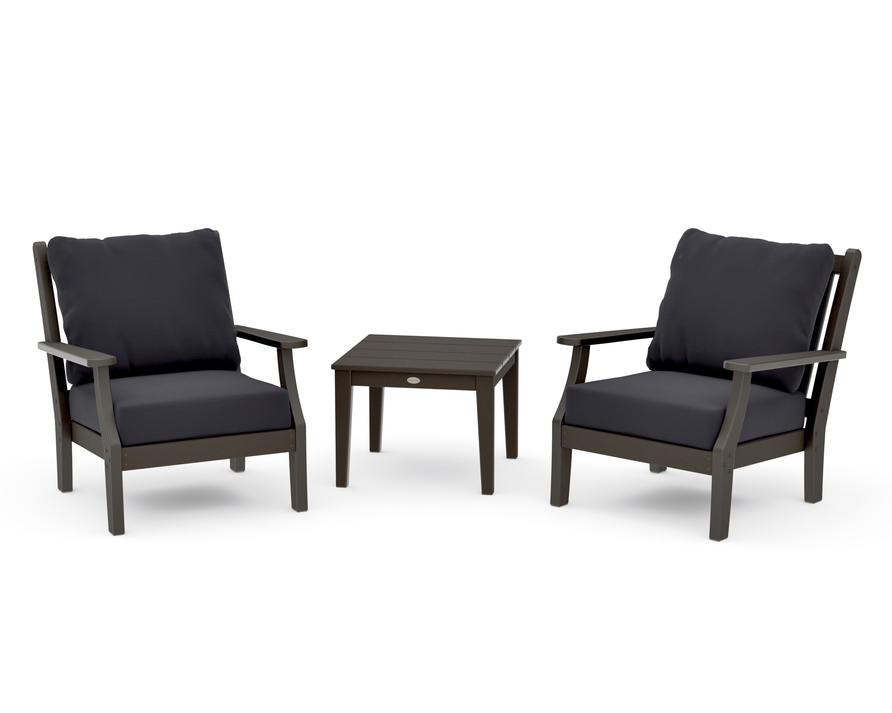 Wovendale 3-Piece Deep Seating Set in Vintage Coffee / Midnight Linen