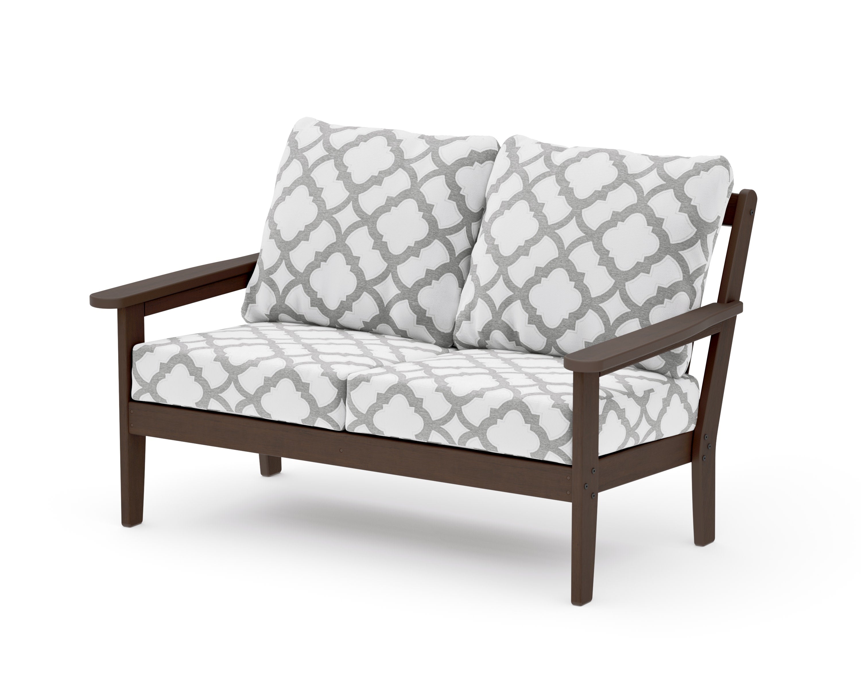 Cottage Deep Seating Loveseat in Kona / Trellis Grey Mist