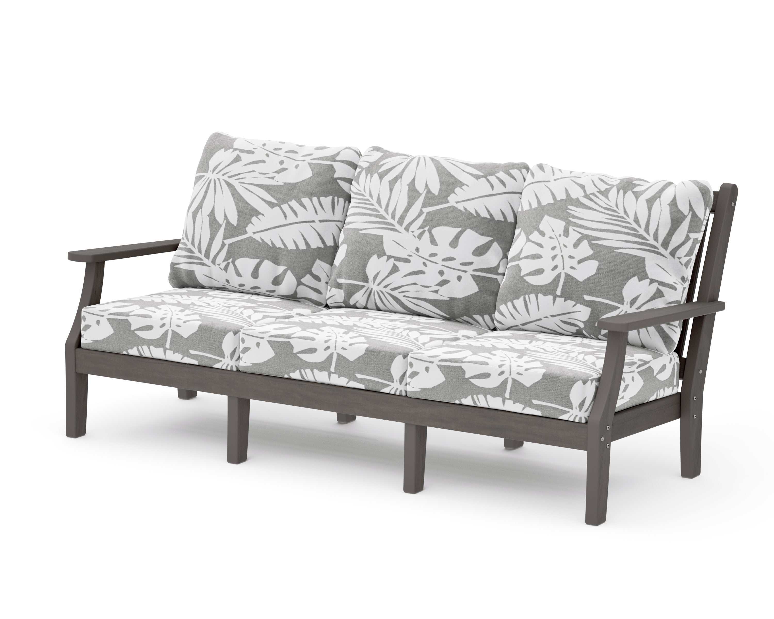 Wovendale Deep Seating Sofa in Driftwood / Leaf Grey Mist