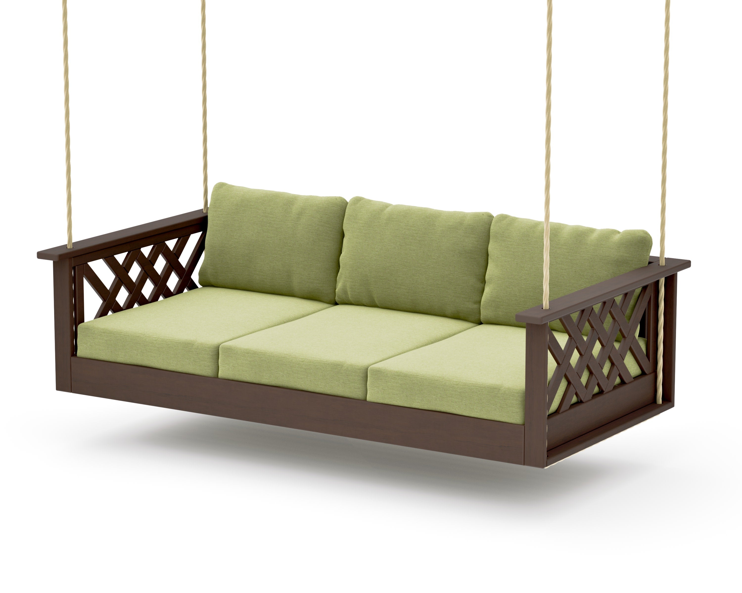 Wovendale Daybed Swing in Kona / Chartreuse Boucle