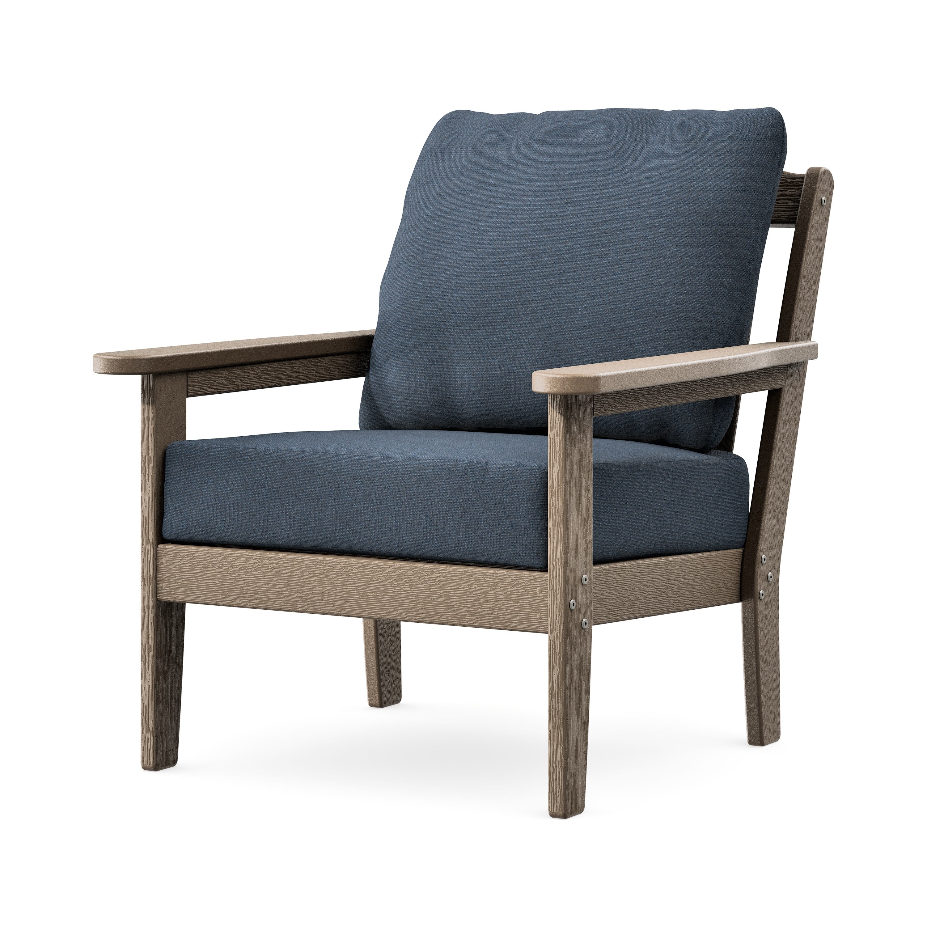 Cottage Deep Seating Chair in Vintage Sahara / Marine Indigo