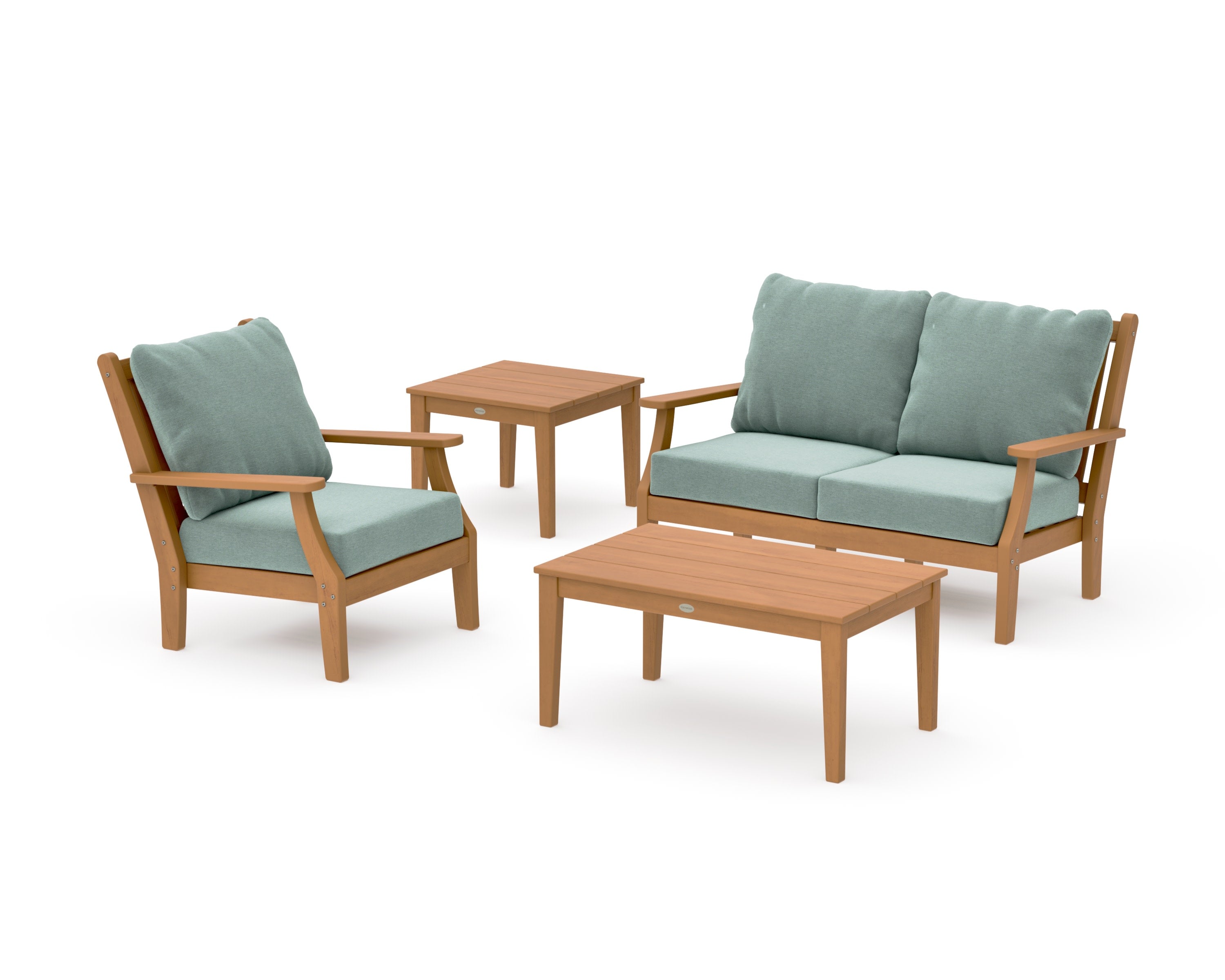 Wovendale 4-Piece Deep Seating Set in Natural / Glacier Spa