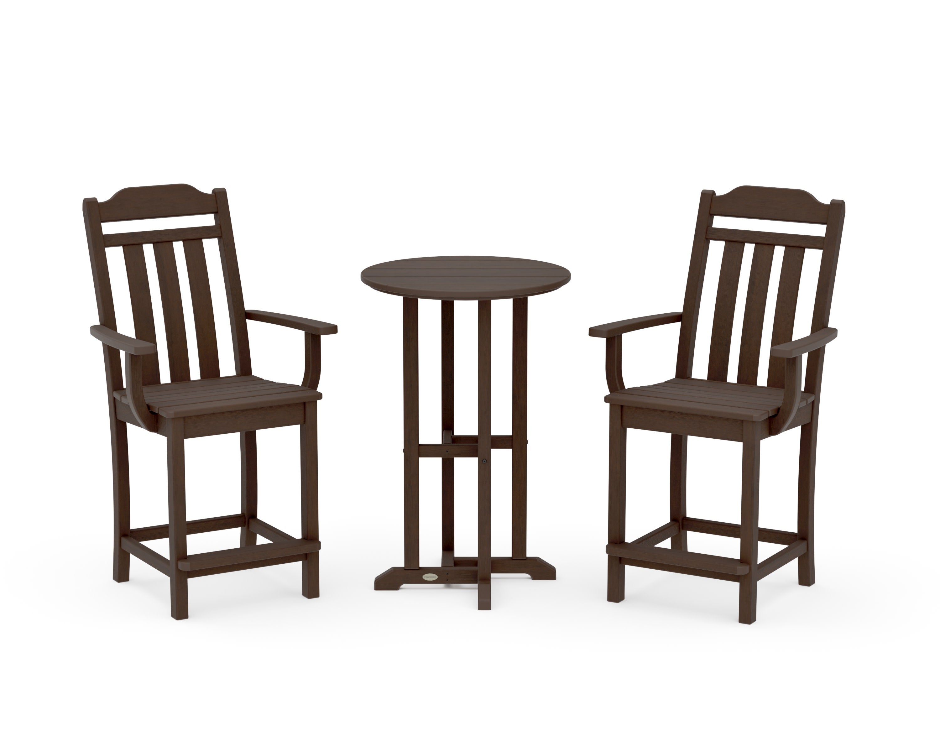 Cottage 3-Piece Farmhouse Bistro Counter Set in Kona