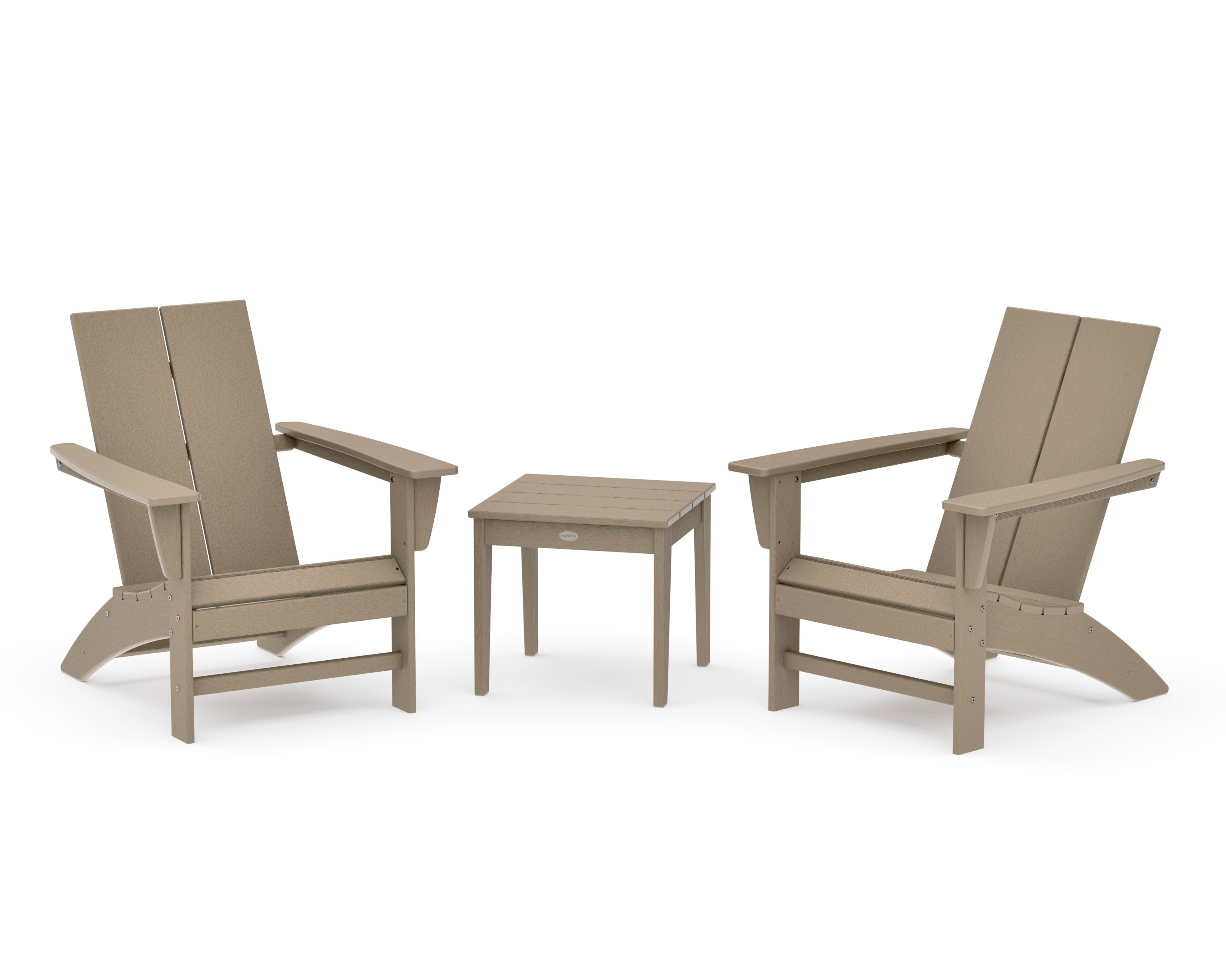 Cottage Modern Adirondack Chair 3-Piece Set in Vintage Sahara