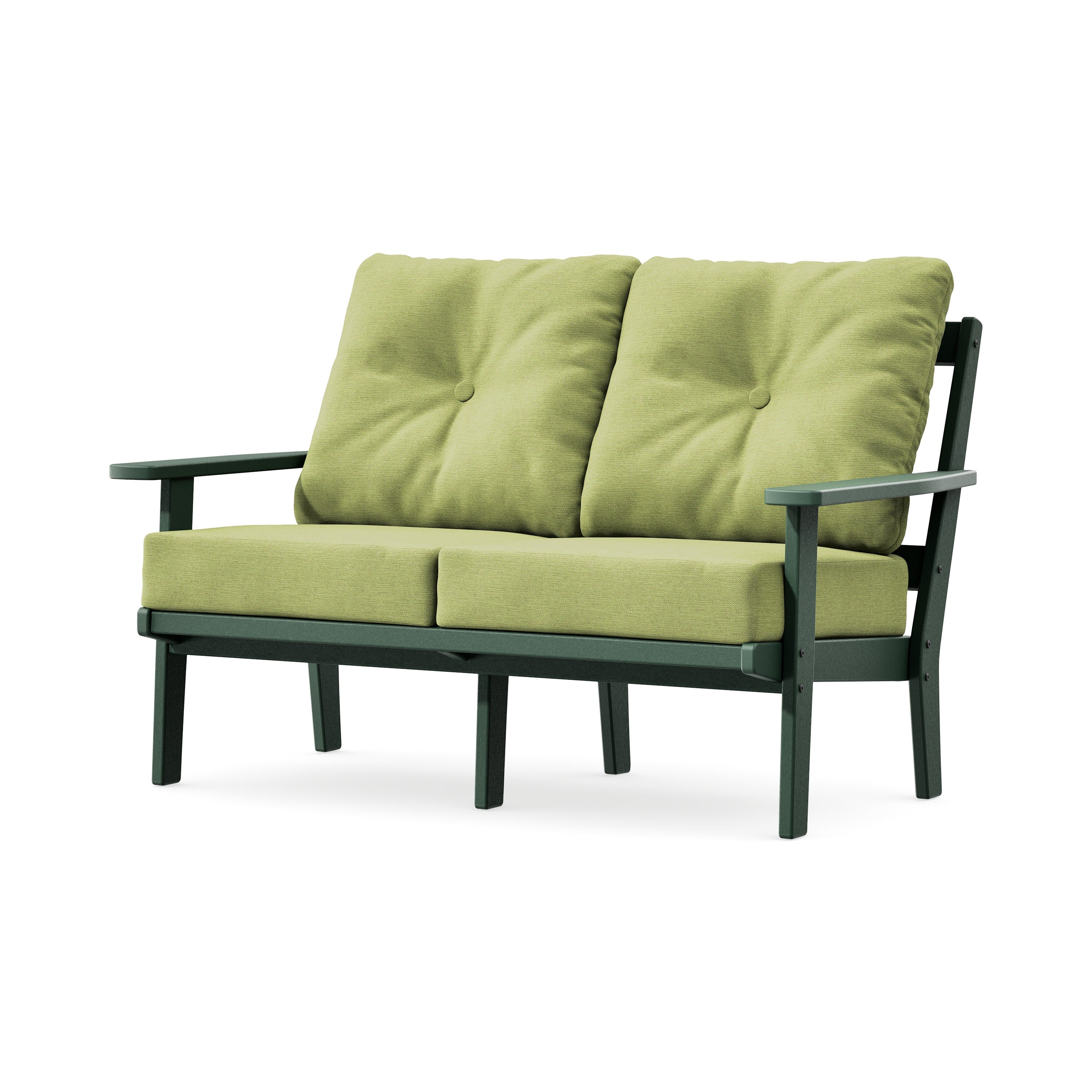 Prairie Deep SeatingLoveseat in Green / Chartreuse Boucle
