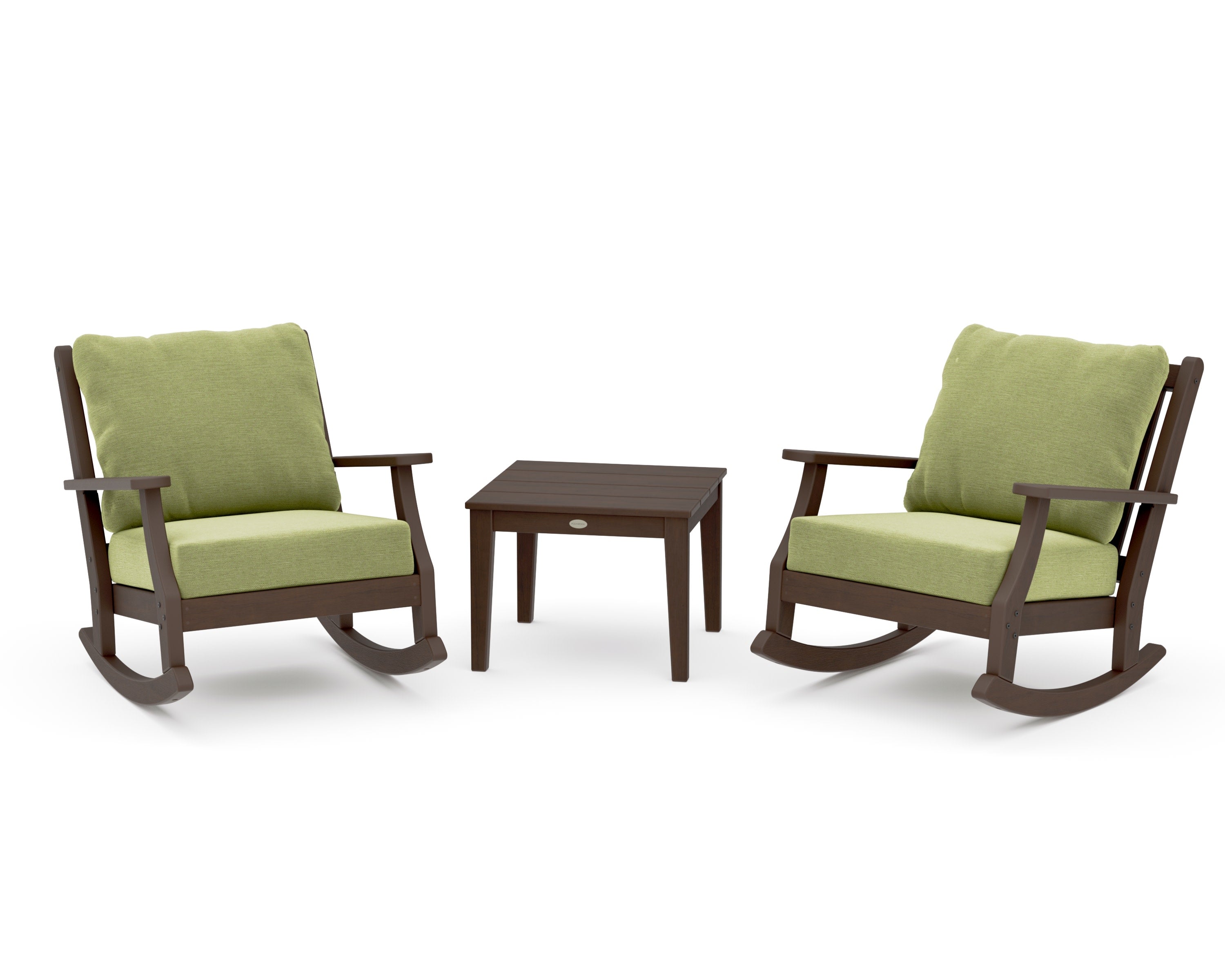 Wovendale 3-Piece Deep Seating Rocker Set in Kona / Chartreuse Boucle
