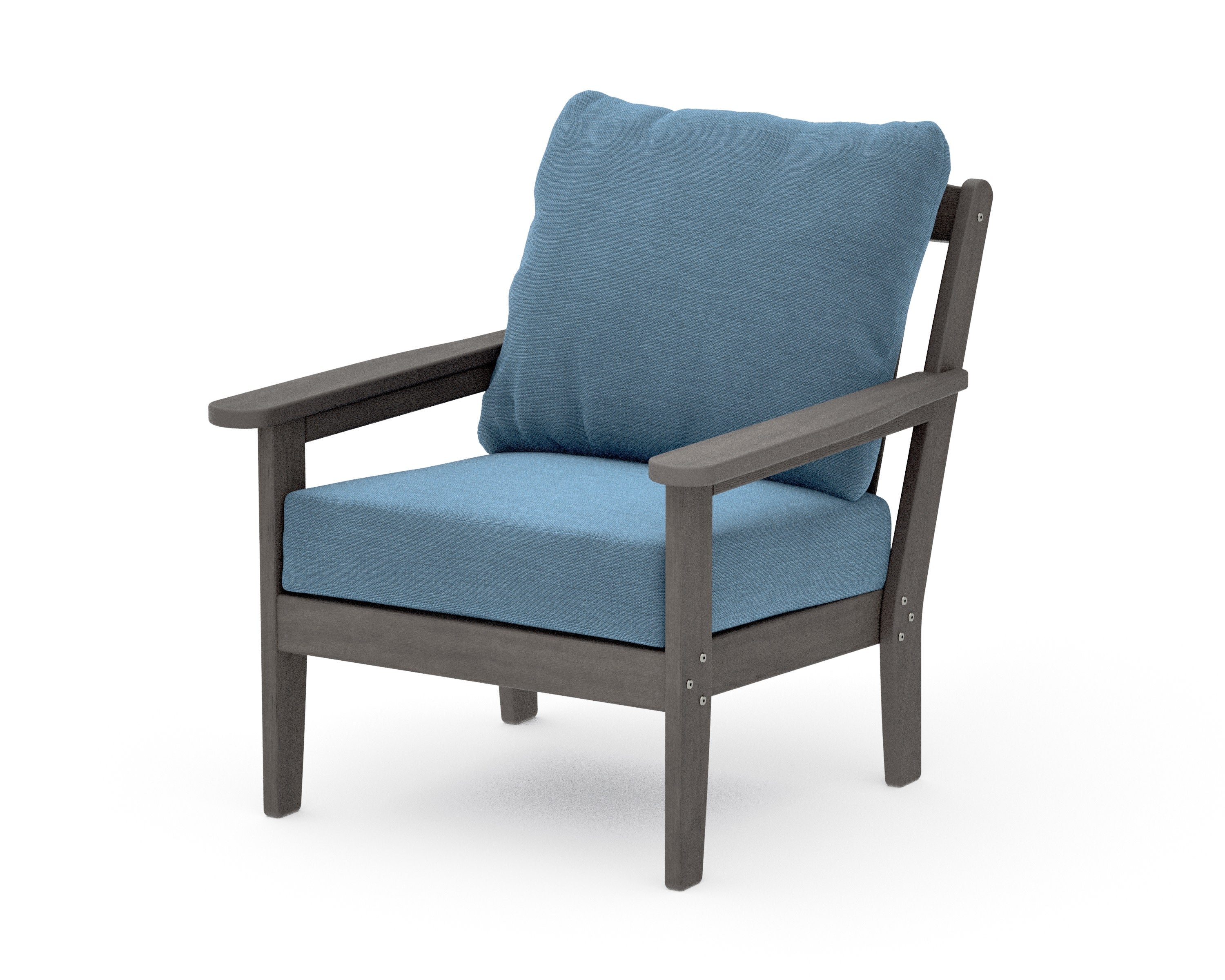 Cottage Deep Seating Chair in Driftwood / Sky Blue