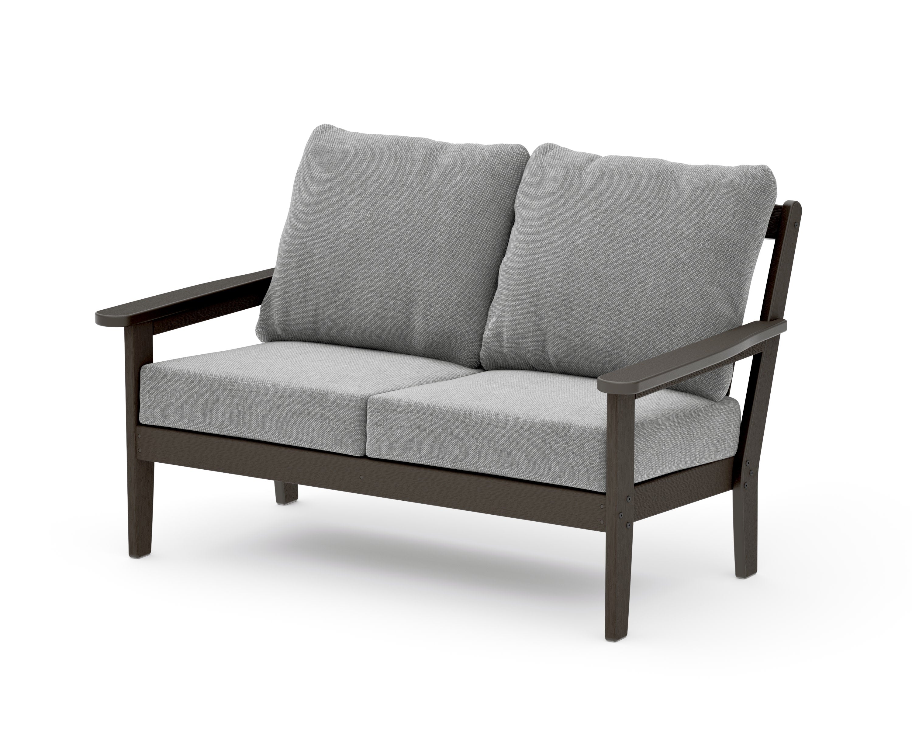 Cottage Deep Seating Loveseat in Vintage Coffee / Grey Mist