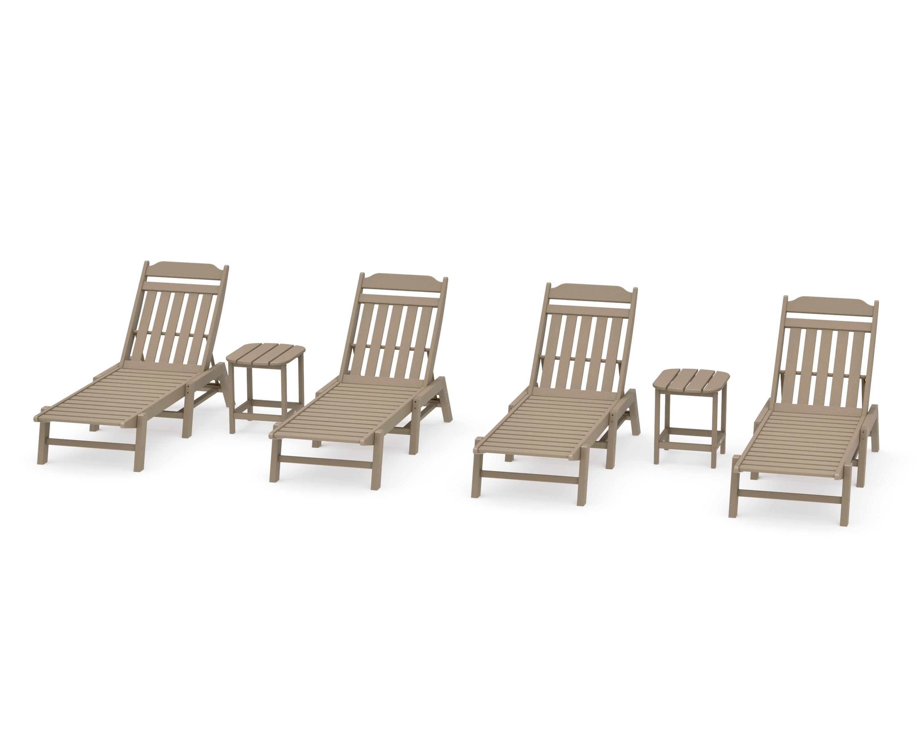 Cottage 6-Piece Chaise Set in Vintage Sahara