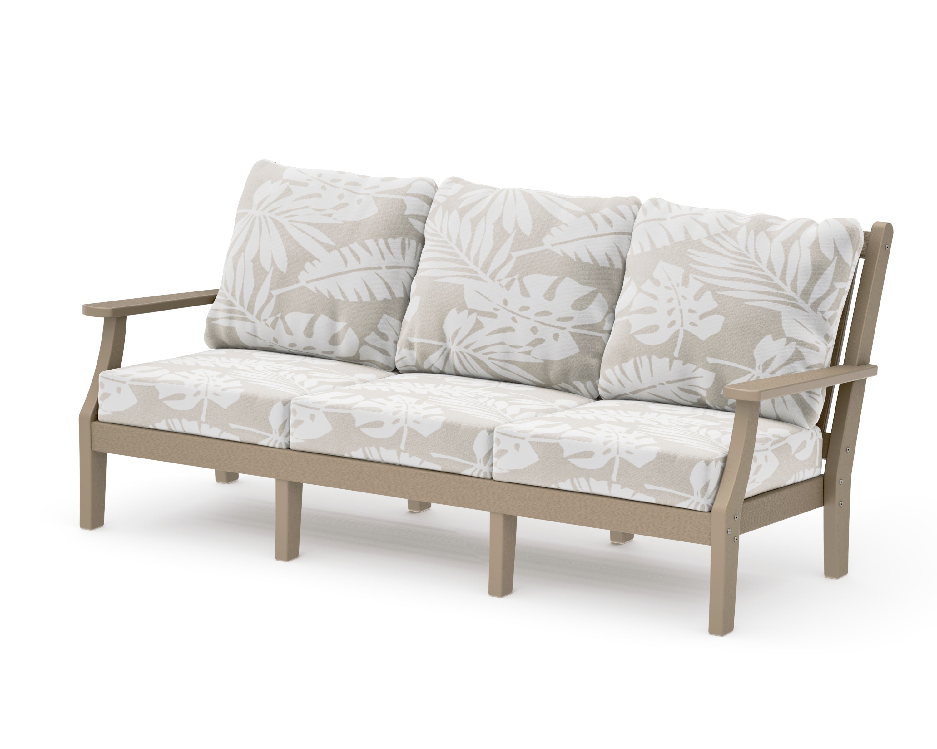Wovendale Deep Seating Sofa in Vintage Sahara / Leaf Dune Burlap