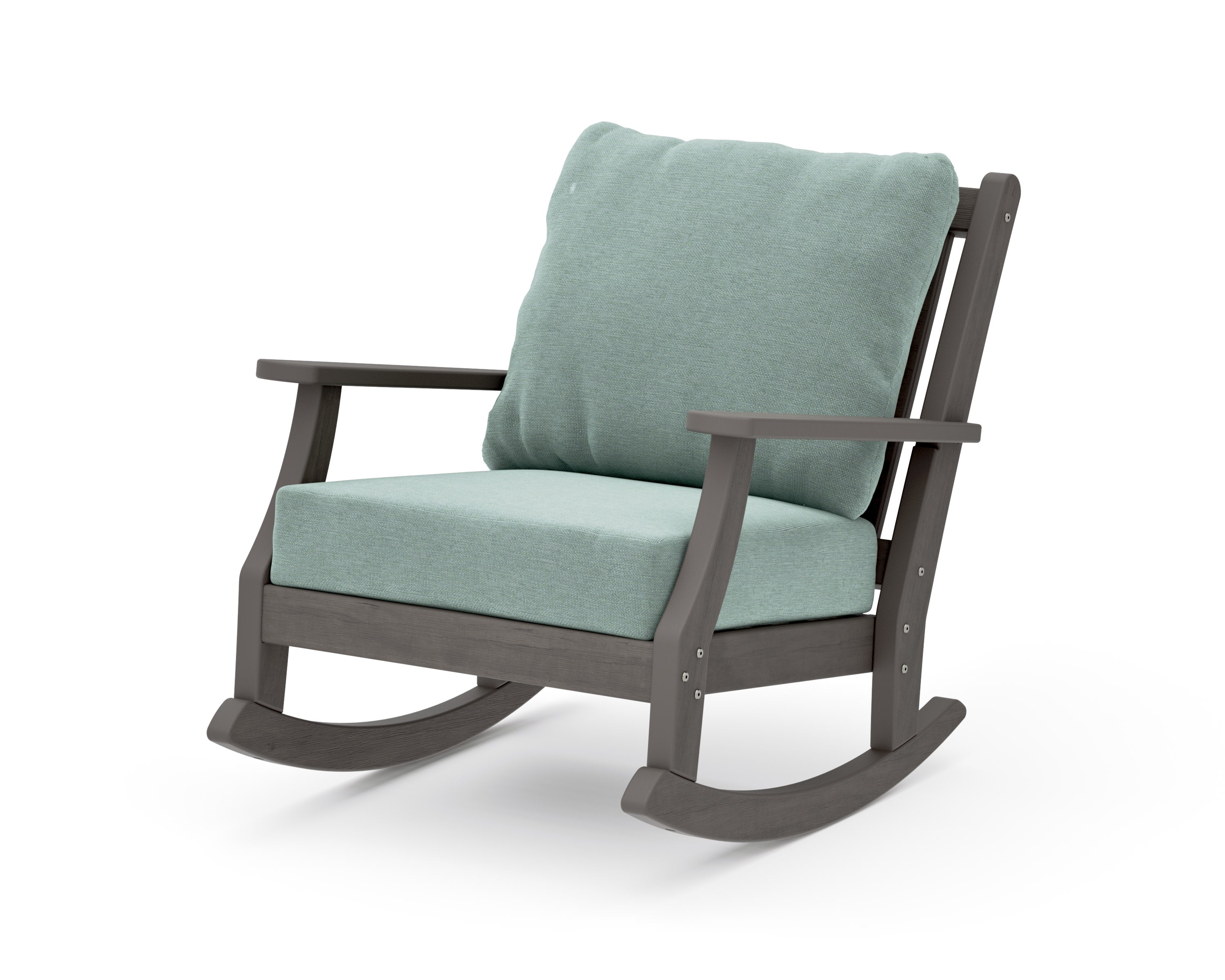 Wovendale Deep Seating Rocking Chair in Driftwood / Glacier Spa
