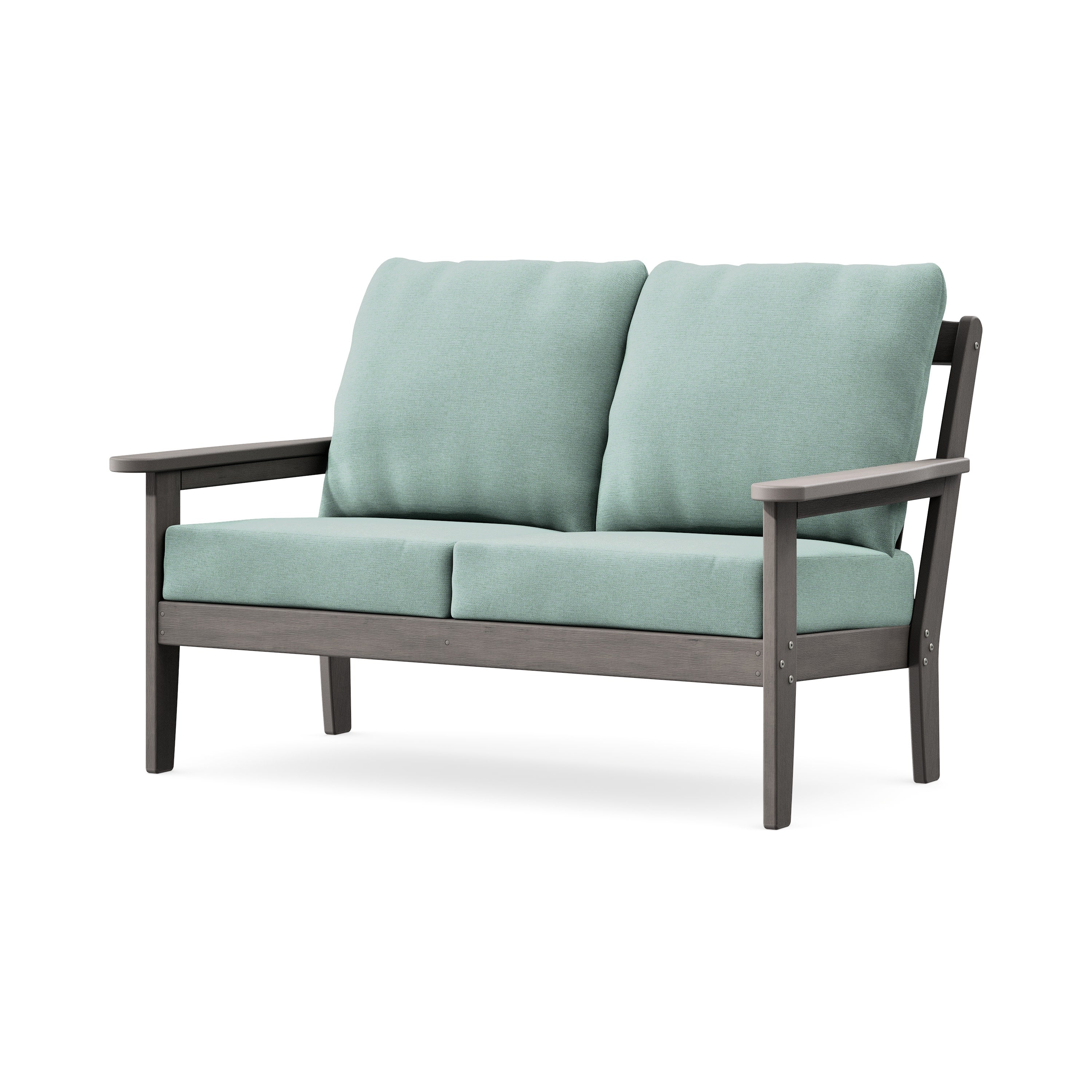 Cottage Deep Seating Loveseat in Driftwood / Glacier Spa