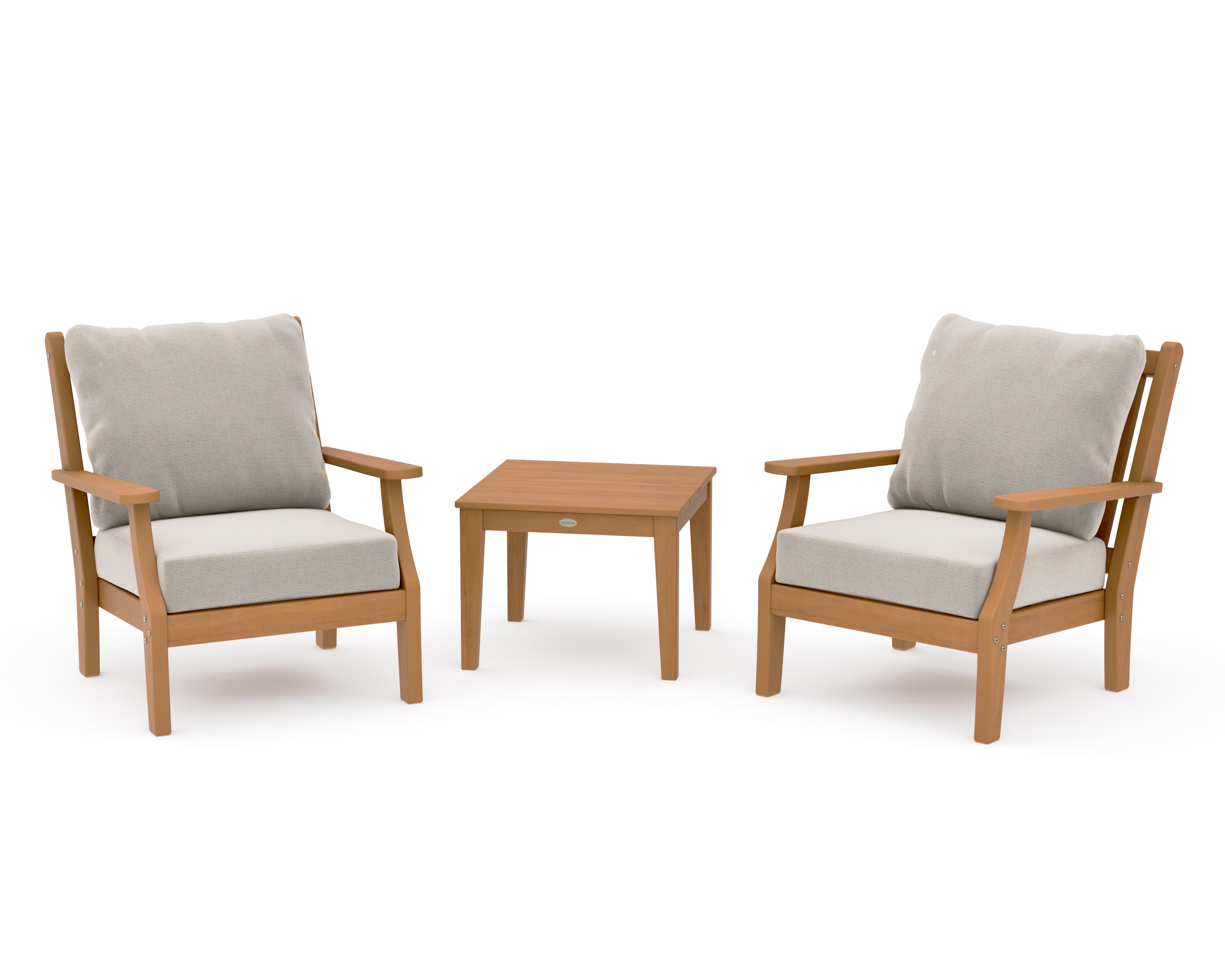 Wovendale 3-Piece Deep Seating Set in Natural / Dune Burlap