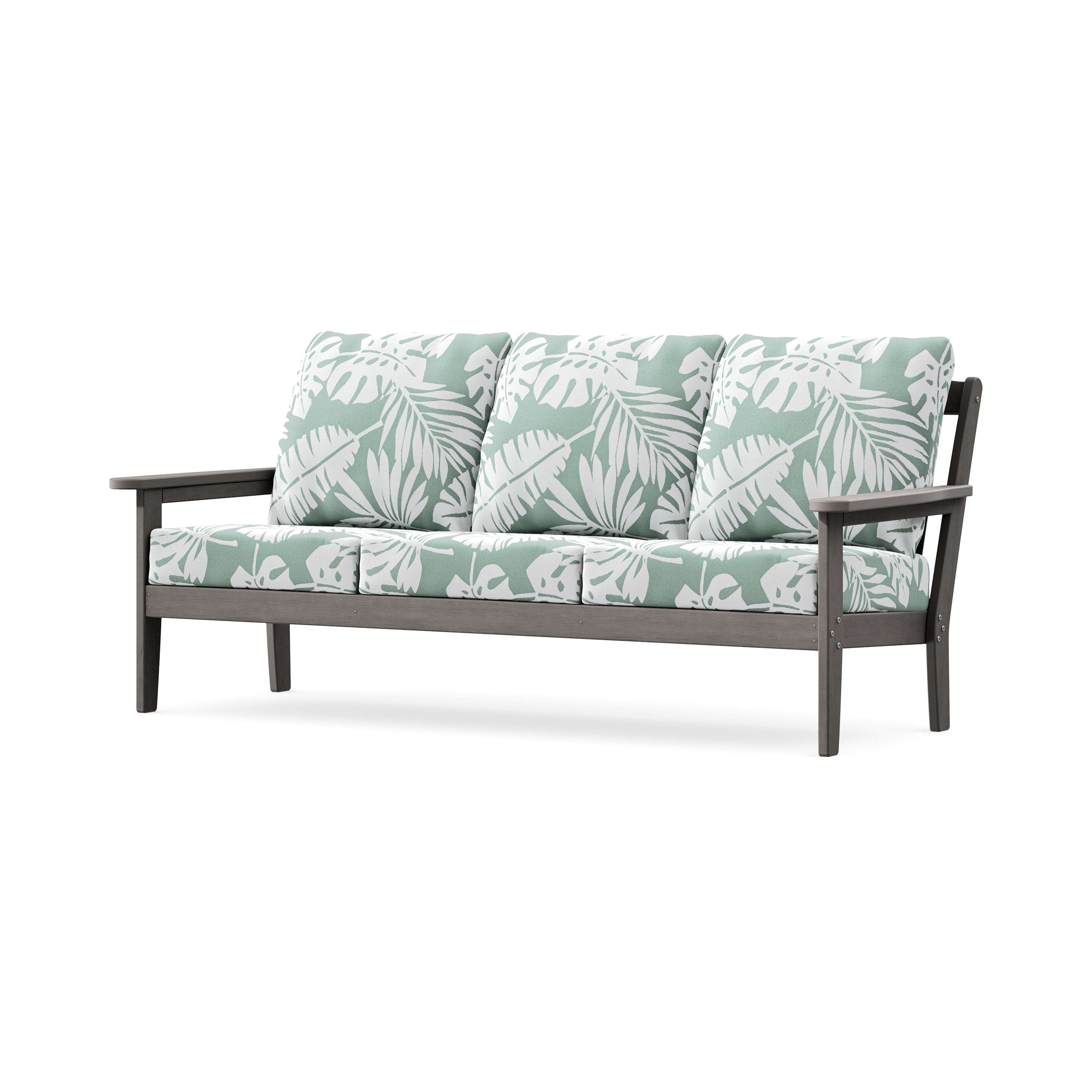 Cottage Deep Seating Sofa in Driftwood / Leaf Glacier Spa