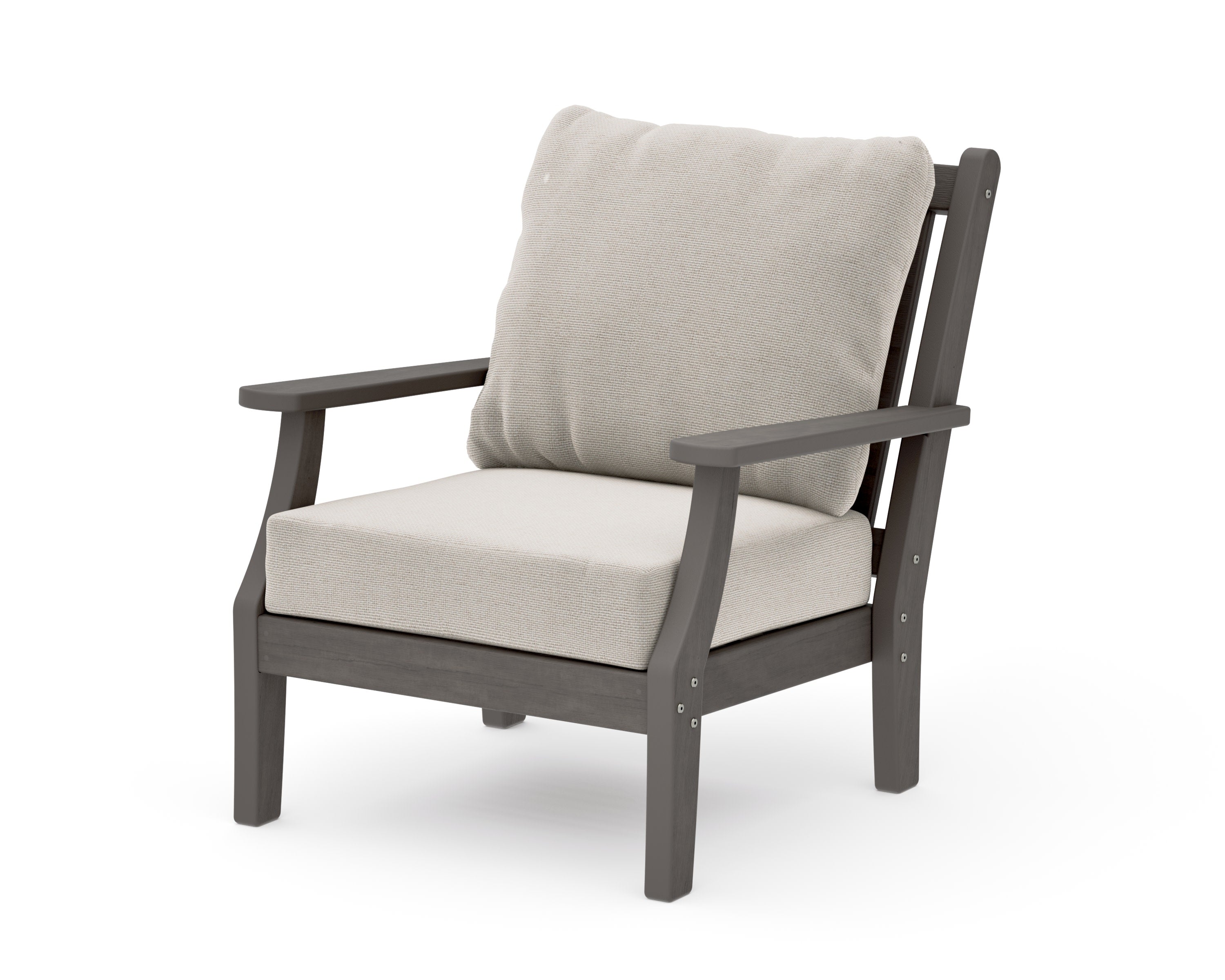 Wovendale Deep Seating Chair in Driftwood / Dune Burlap