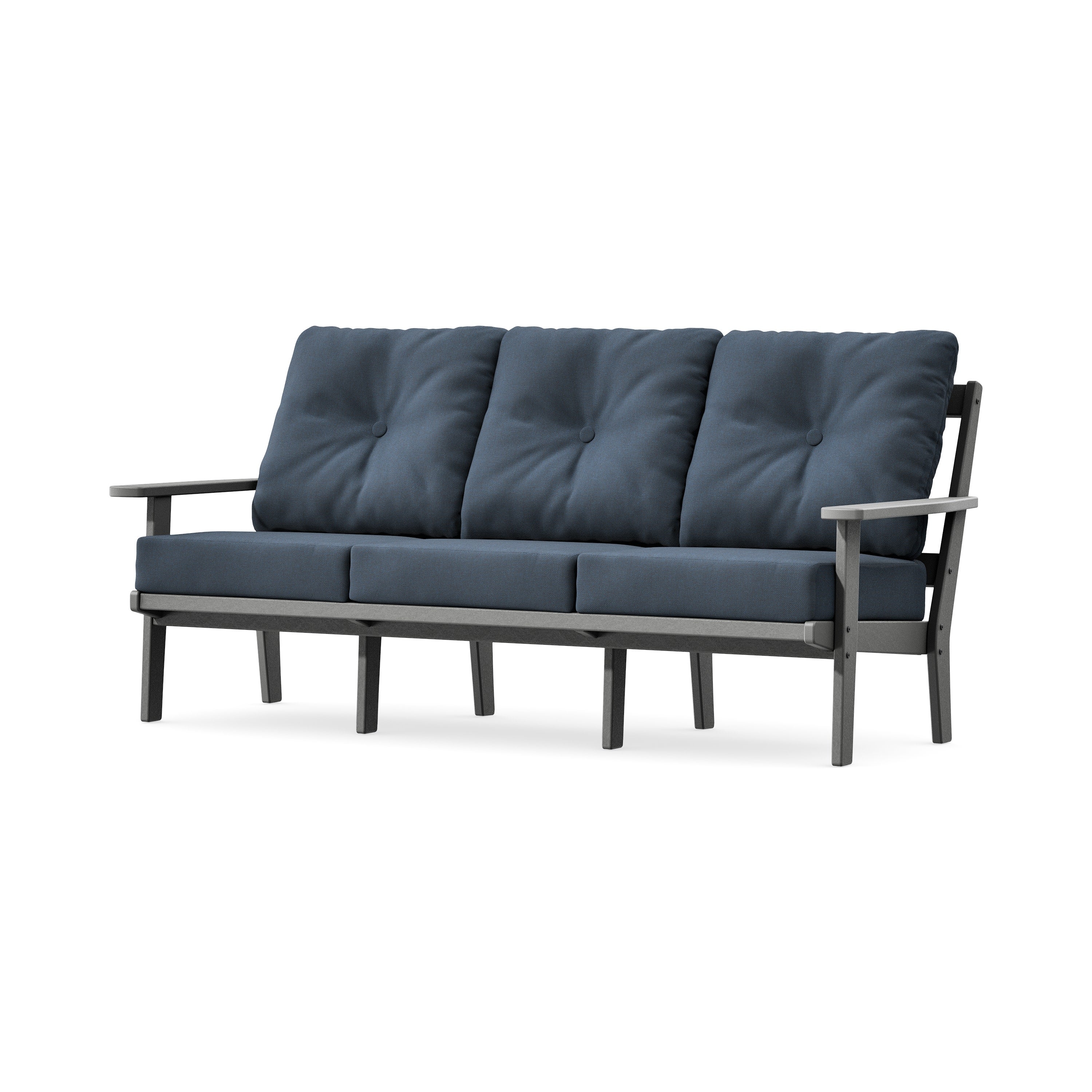 PrairieDeep Seating Sofa in Slate Grey / Marine Indigo
