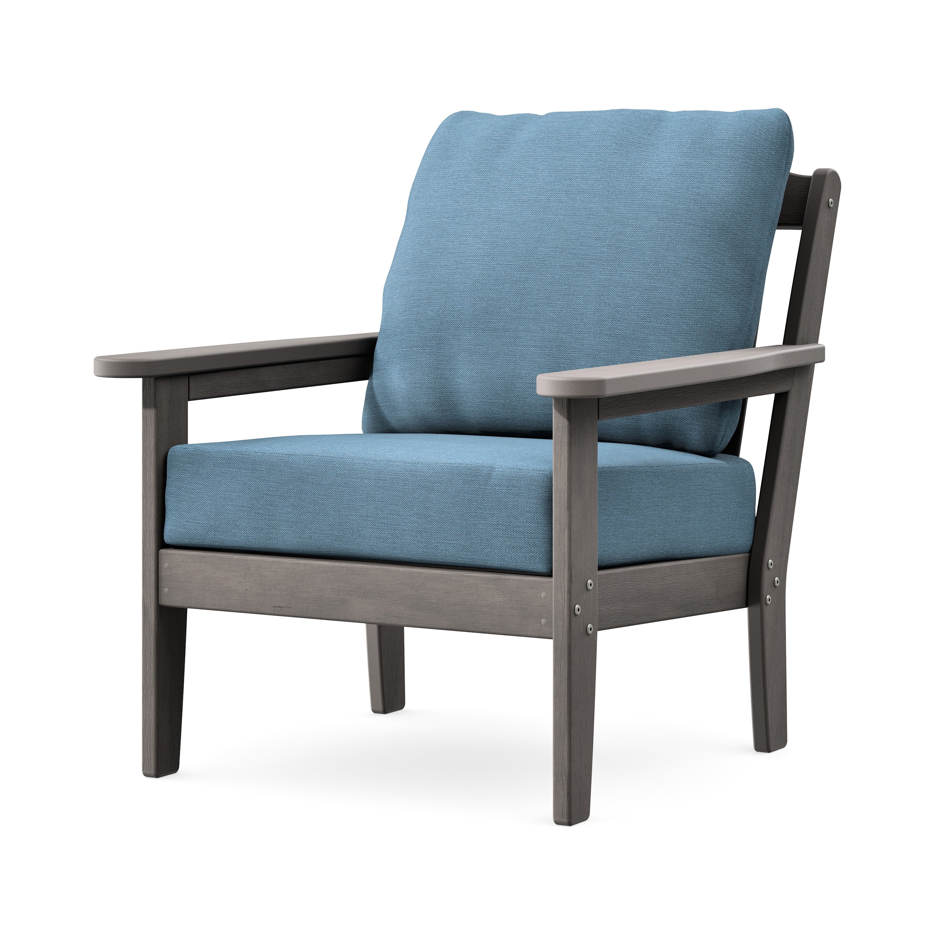 Cottage Deep Seating Chair in Driftwood / Sky Blue