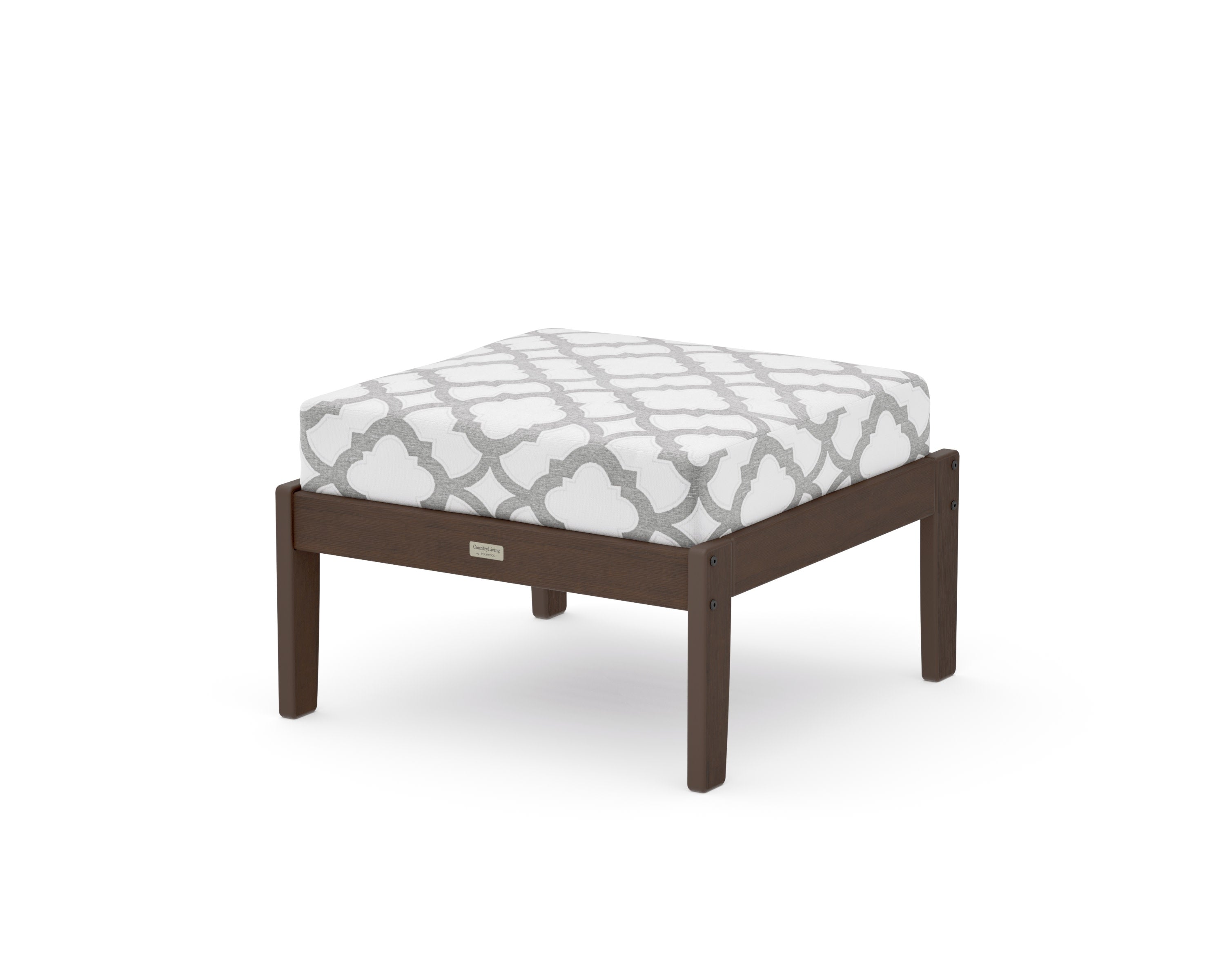 Cottage Deep Seating Ottoman in Kona / Trellis Grey Mist