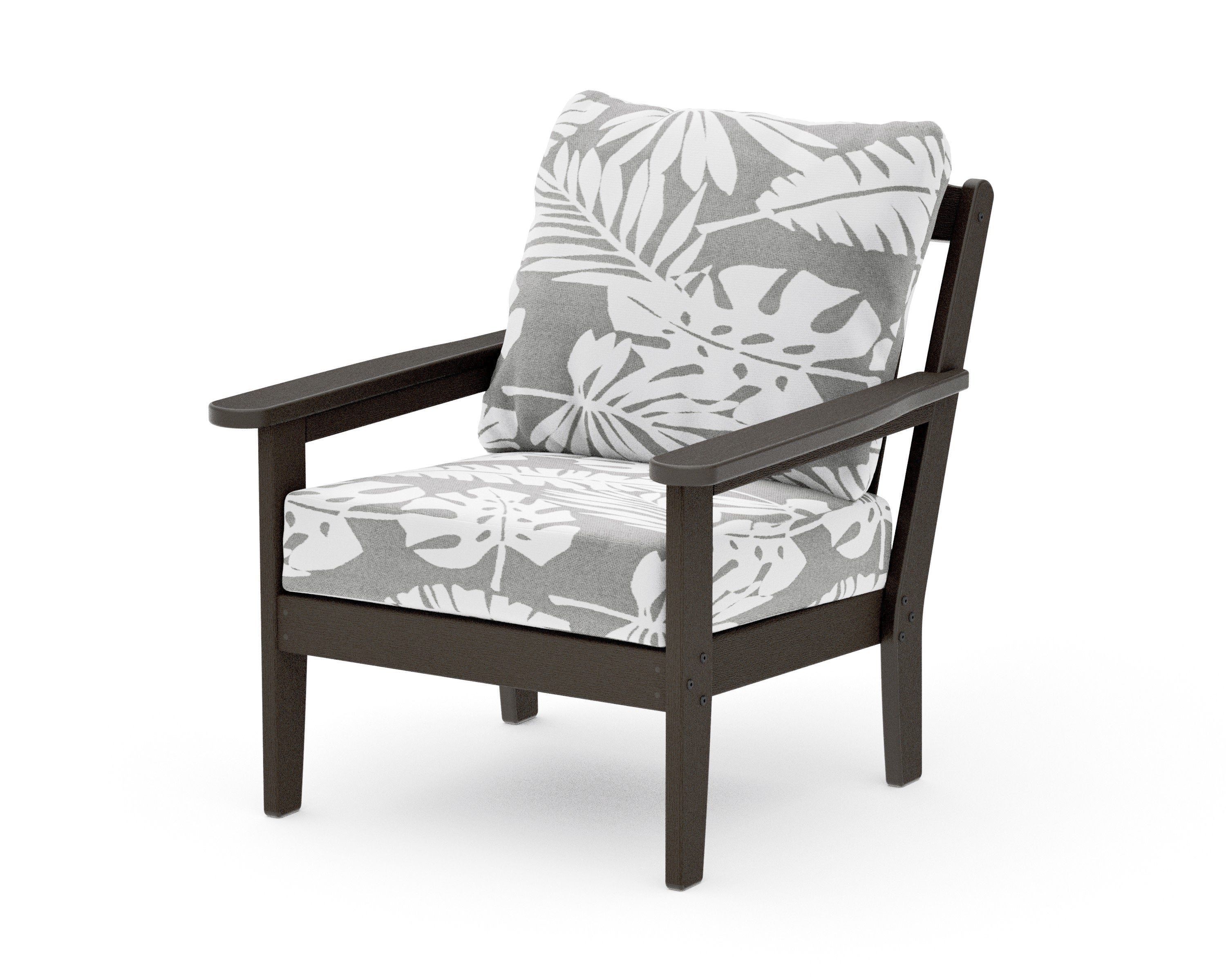 Cottage Deep Seating Chair in Vintage Coffee / Leaf Grey Mist