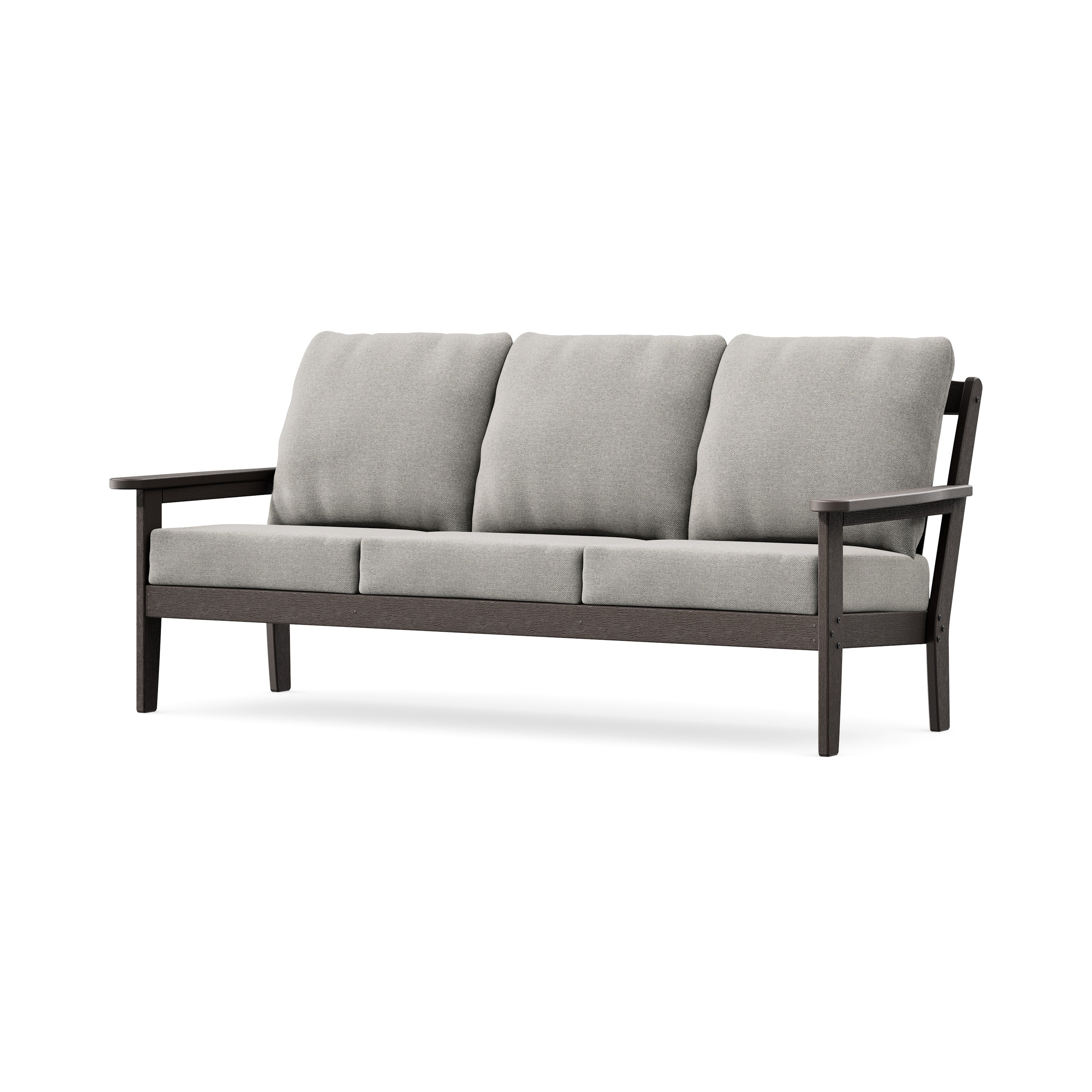 Cottage Deep Seating Sofa in Vintage Coffee / Weathered Tweed