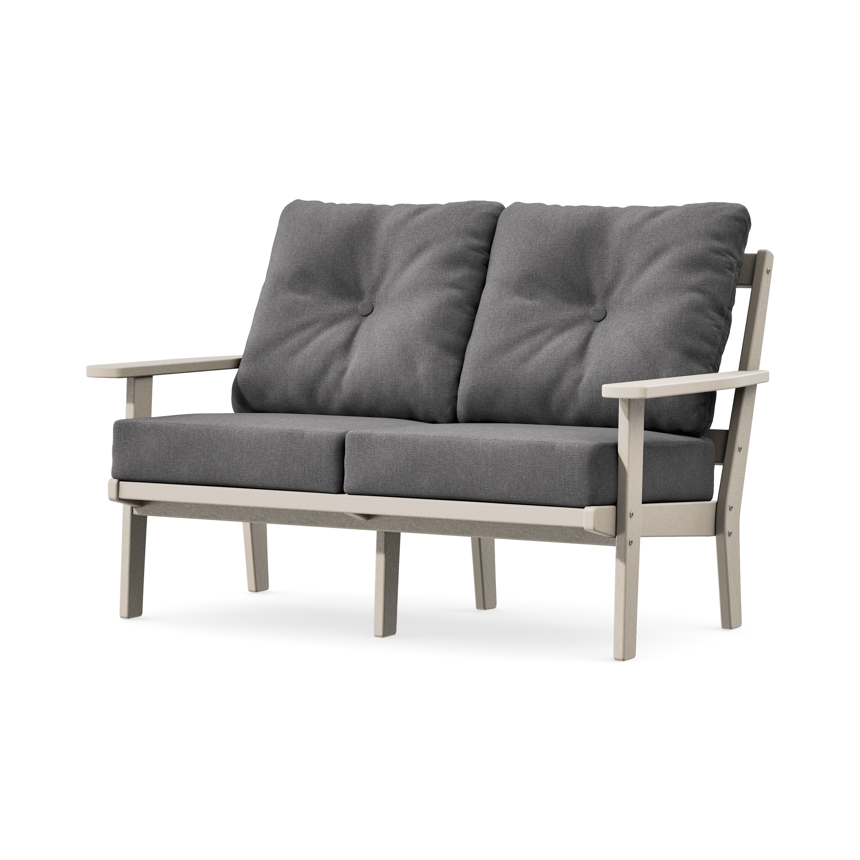 Prairie Deep SeatingLoveseat in Sand / Ash Charcoal