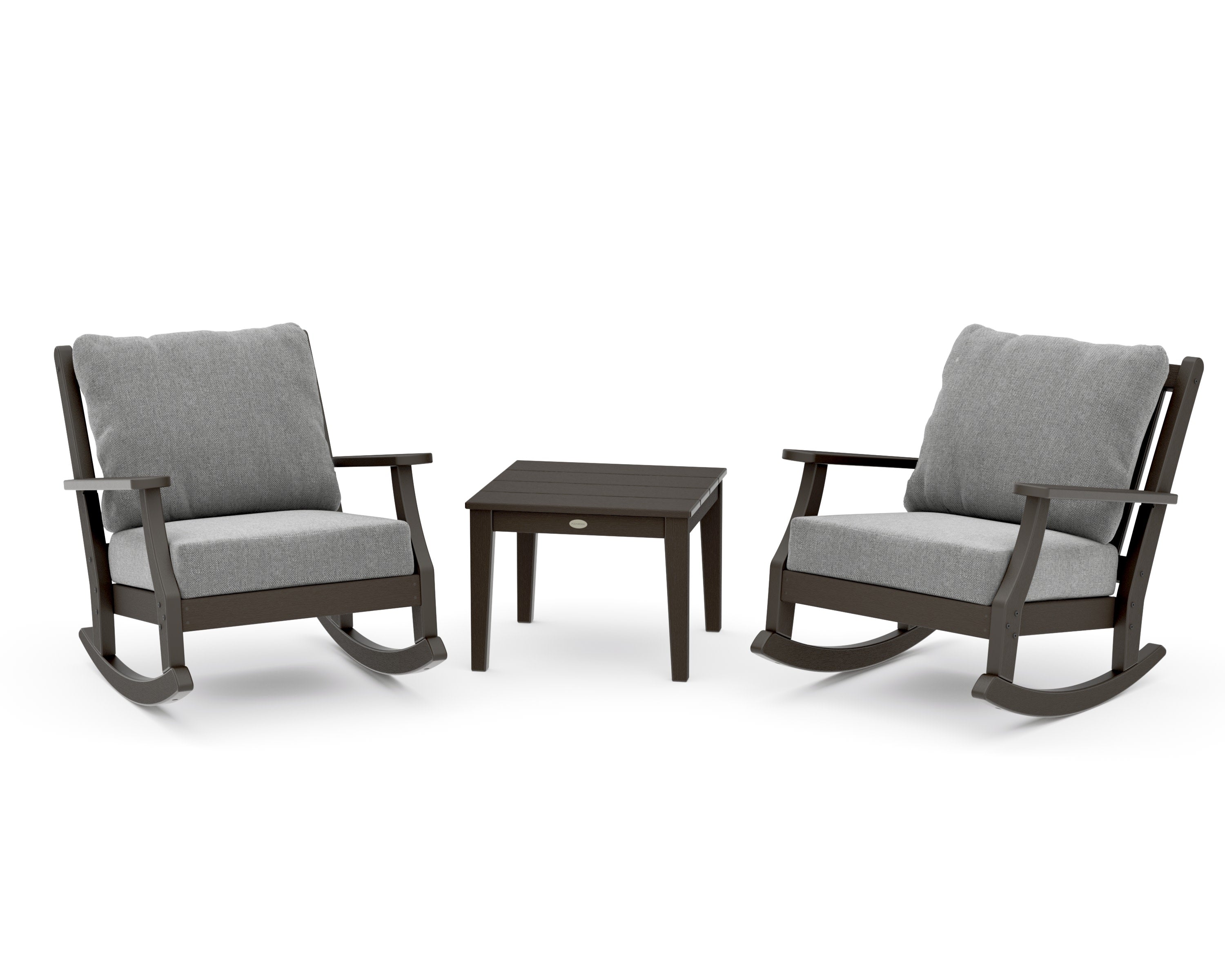 Wovendale 3-Piece Deep Seating Rocker Set in Vintage Coffee / Grey Mist