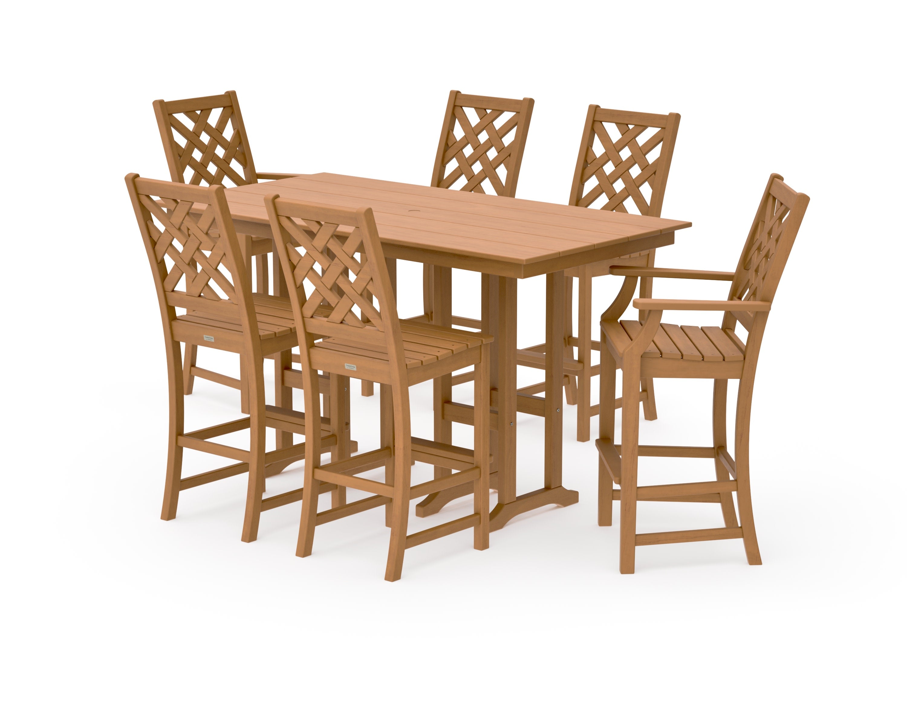 Wovendale 7-Piece Farmhouse Bar Set in Natural