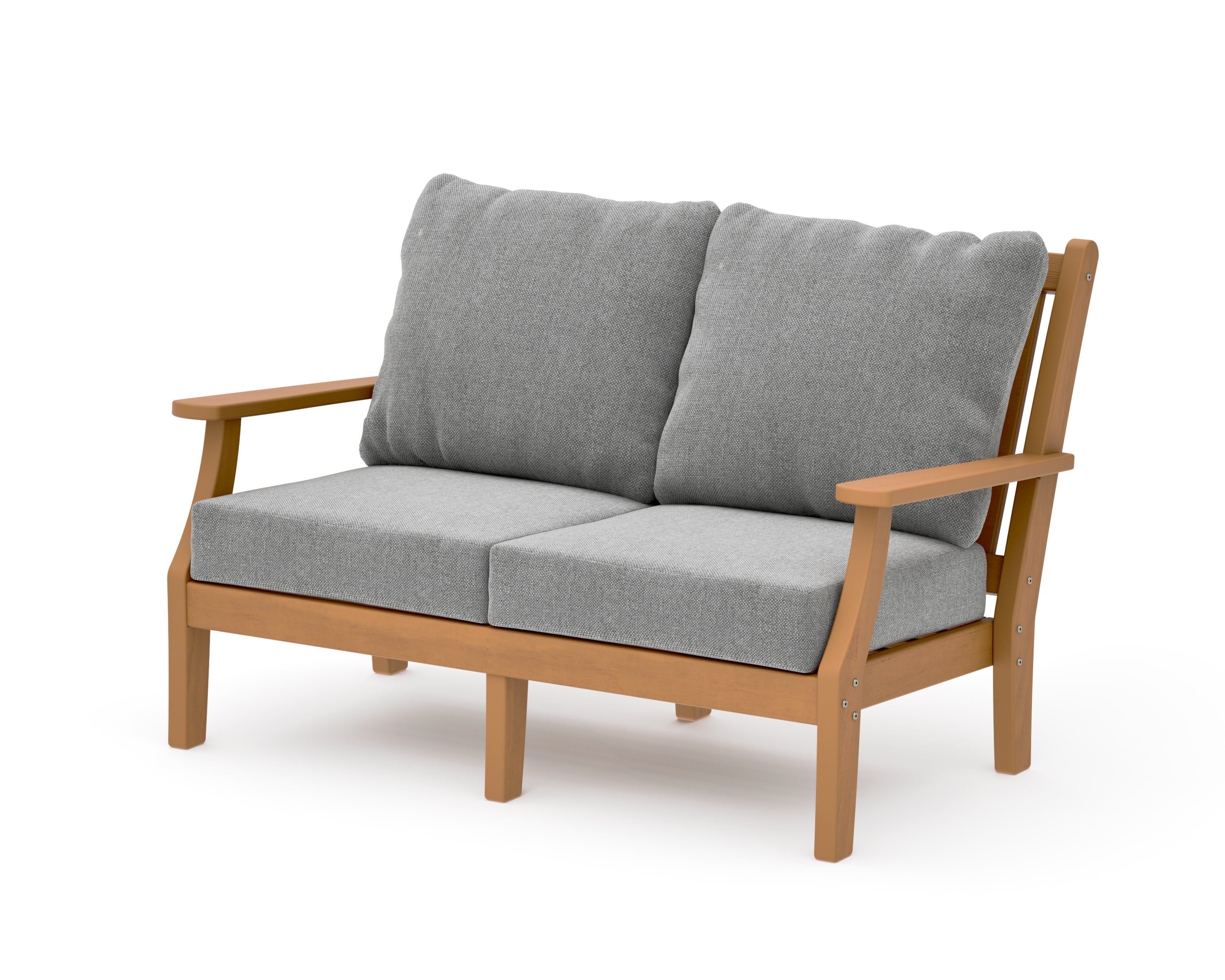 Wovendale Deep Seating Loveseat in Natural / Grey Mist