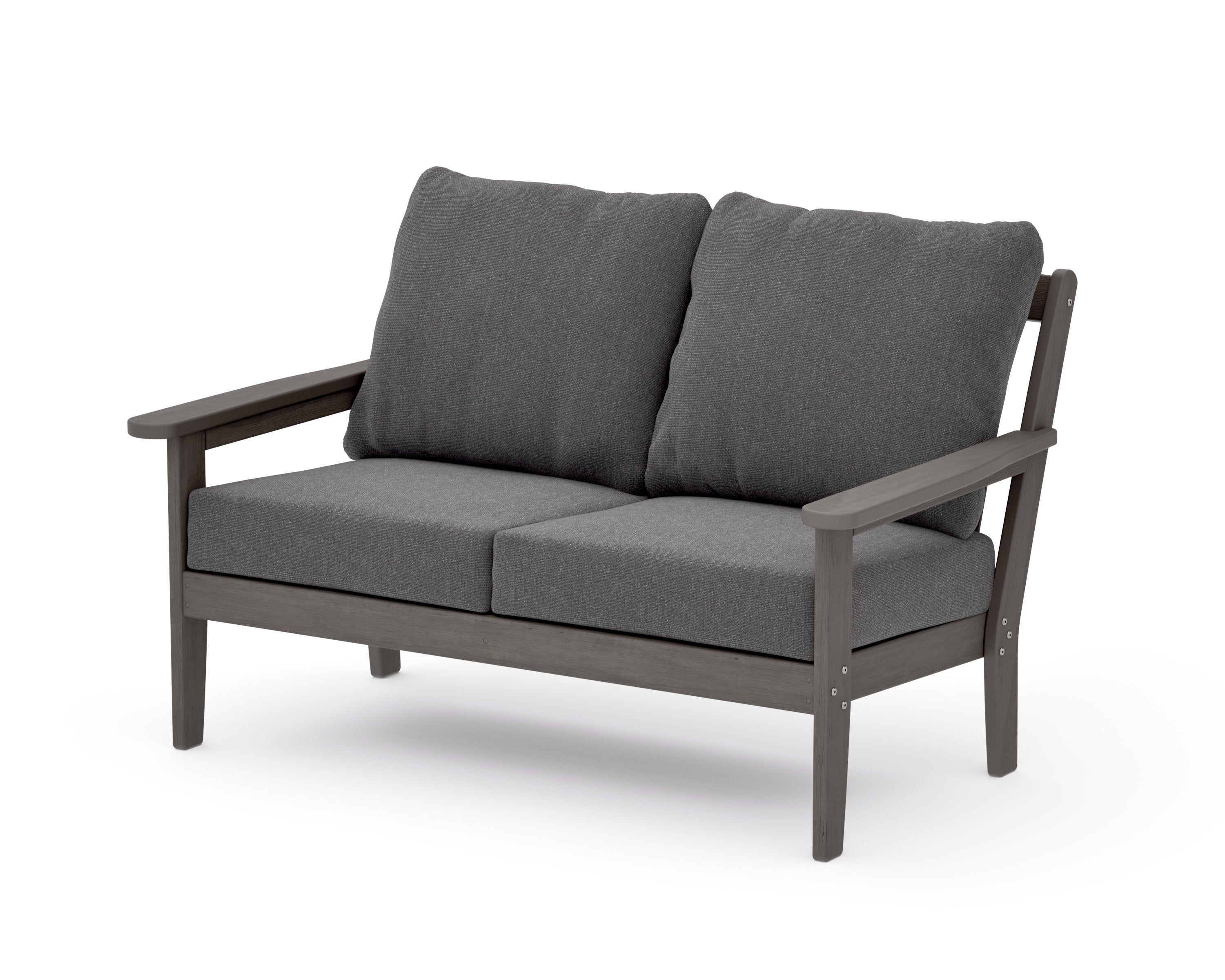 Cottage Deep Seating Loveseat in Driftwood / Ash Charcoal