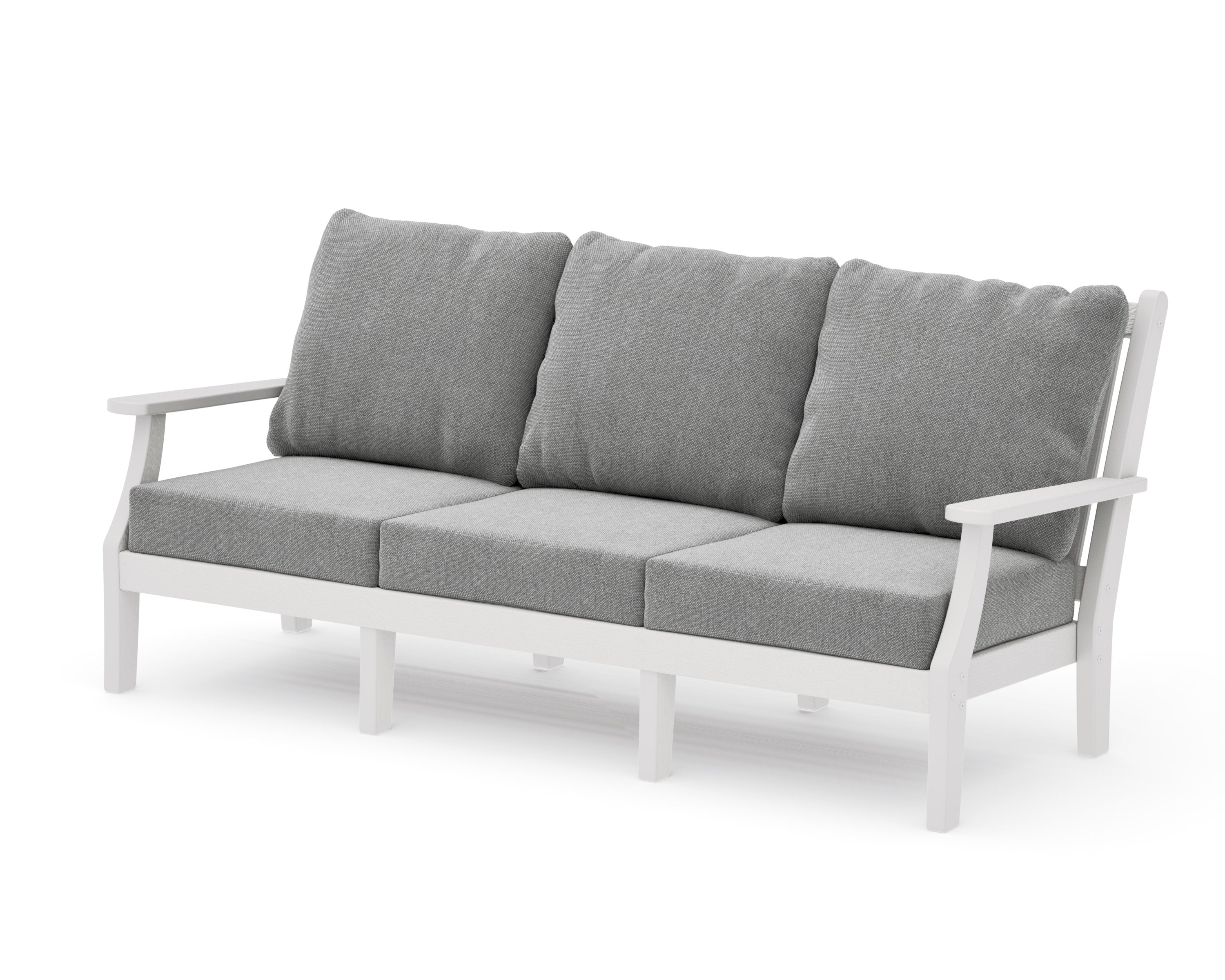 Wovendale Deep Seating Sofa in Vintage White / Grey Mist