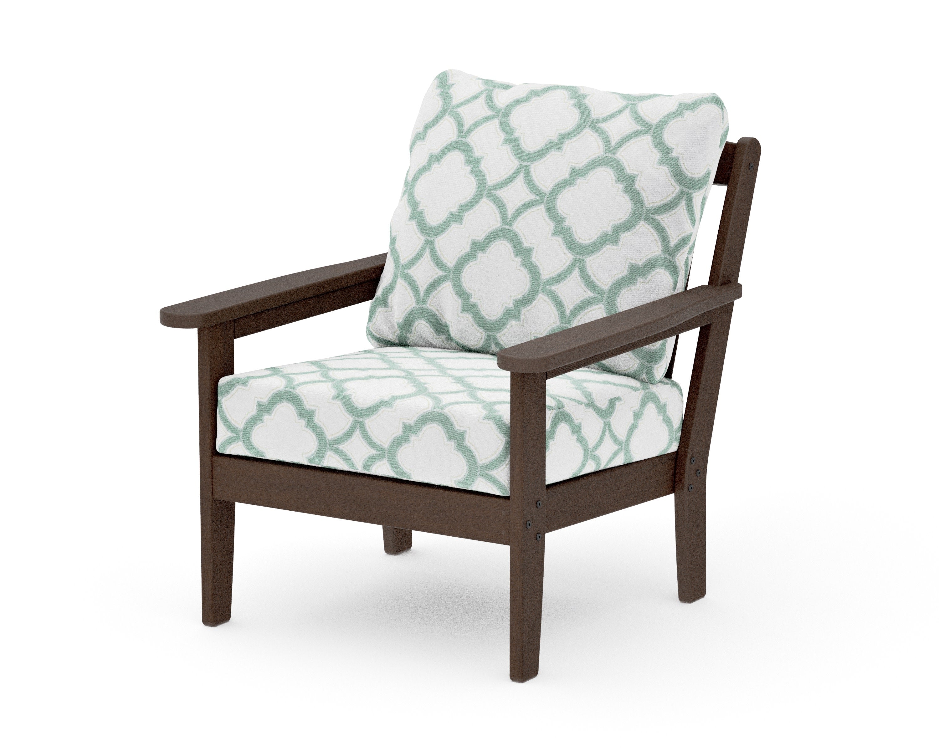 Cottage Deep Seating Chair in Kona / Trellis Glacier Spa