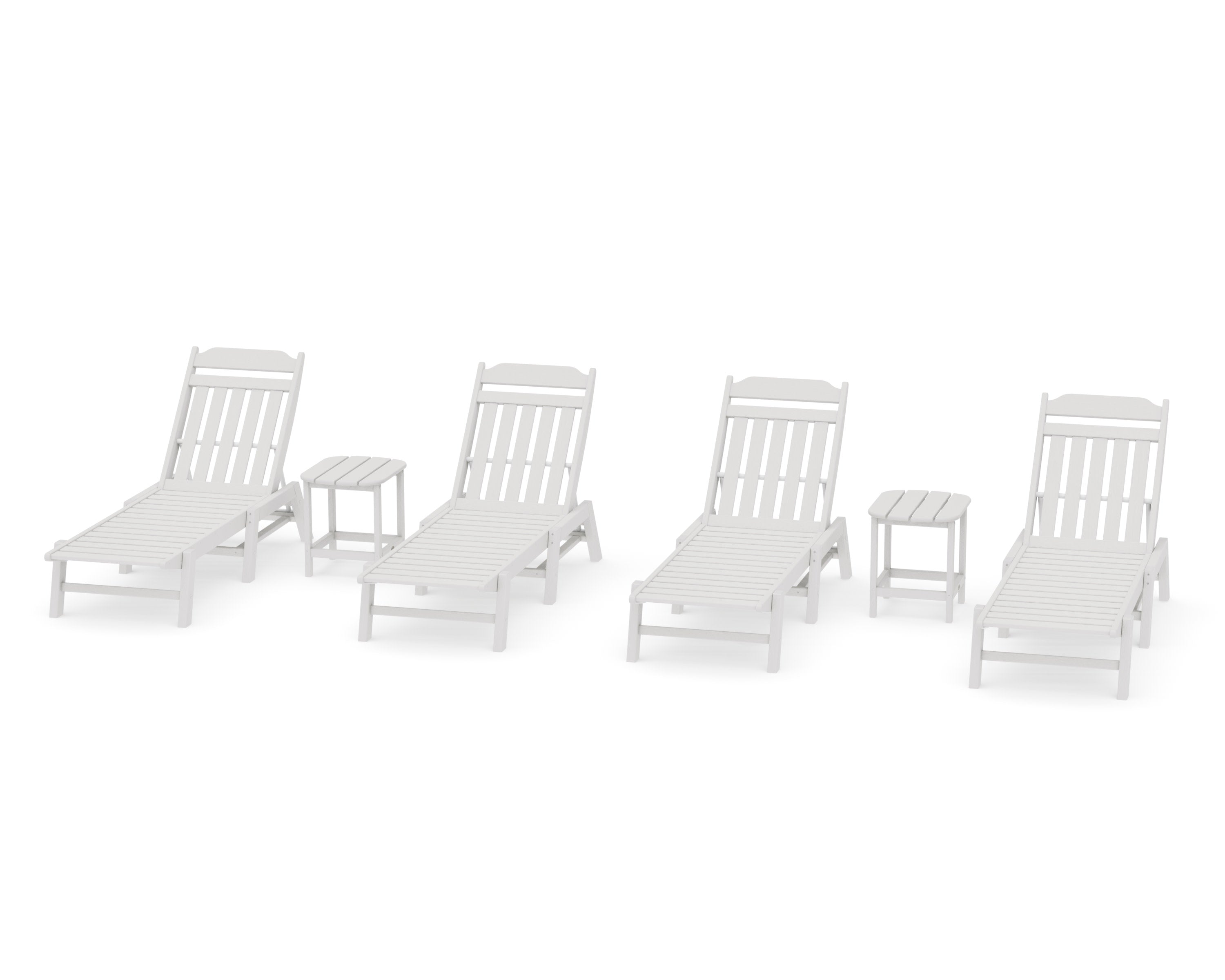Cottage 6-Piece Chaise Set in Vintage White