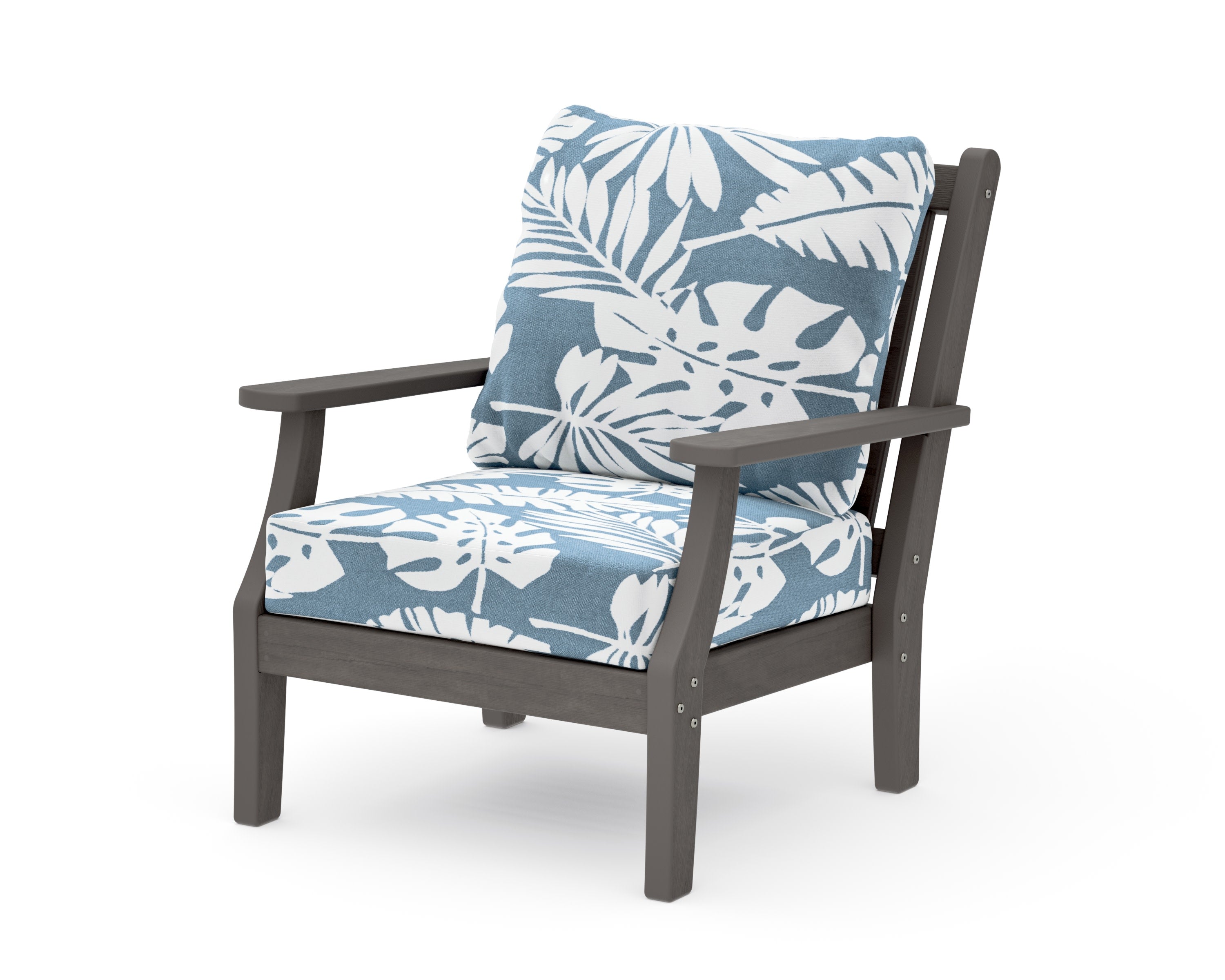 Wovendale Deep Seating Chair in Driftwood / Leaf Sky Blue