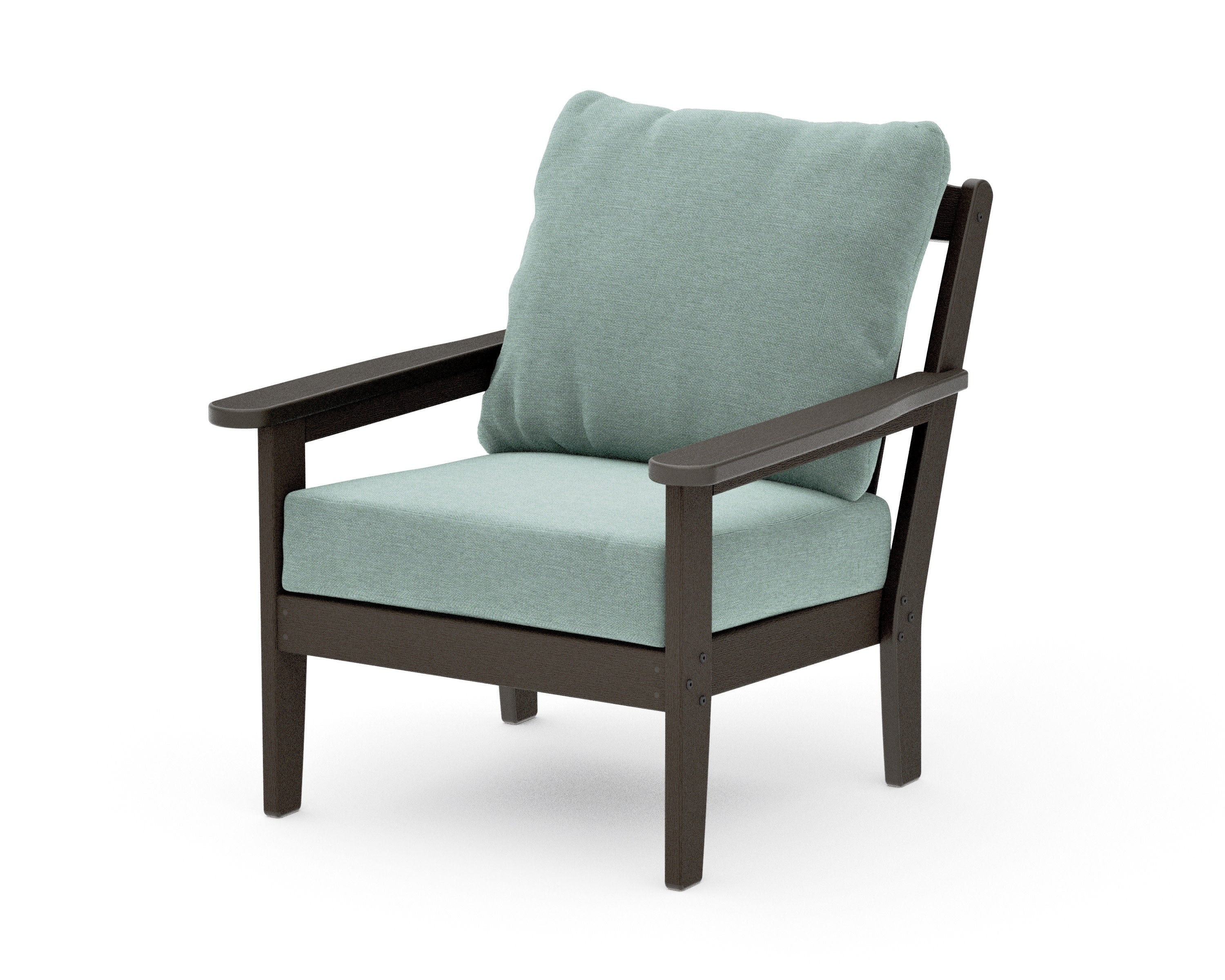 Cottage Deep Seating Chair in Vintage Coffee / Glacier Spa