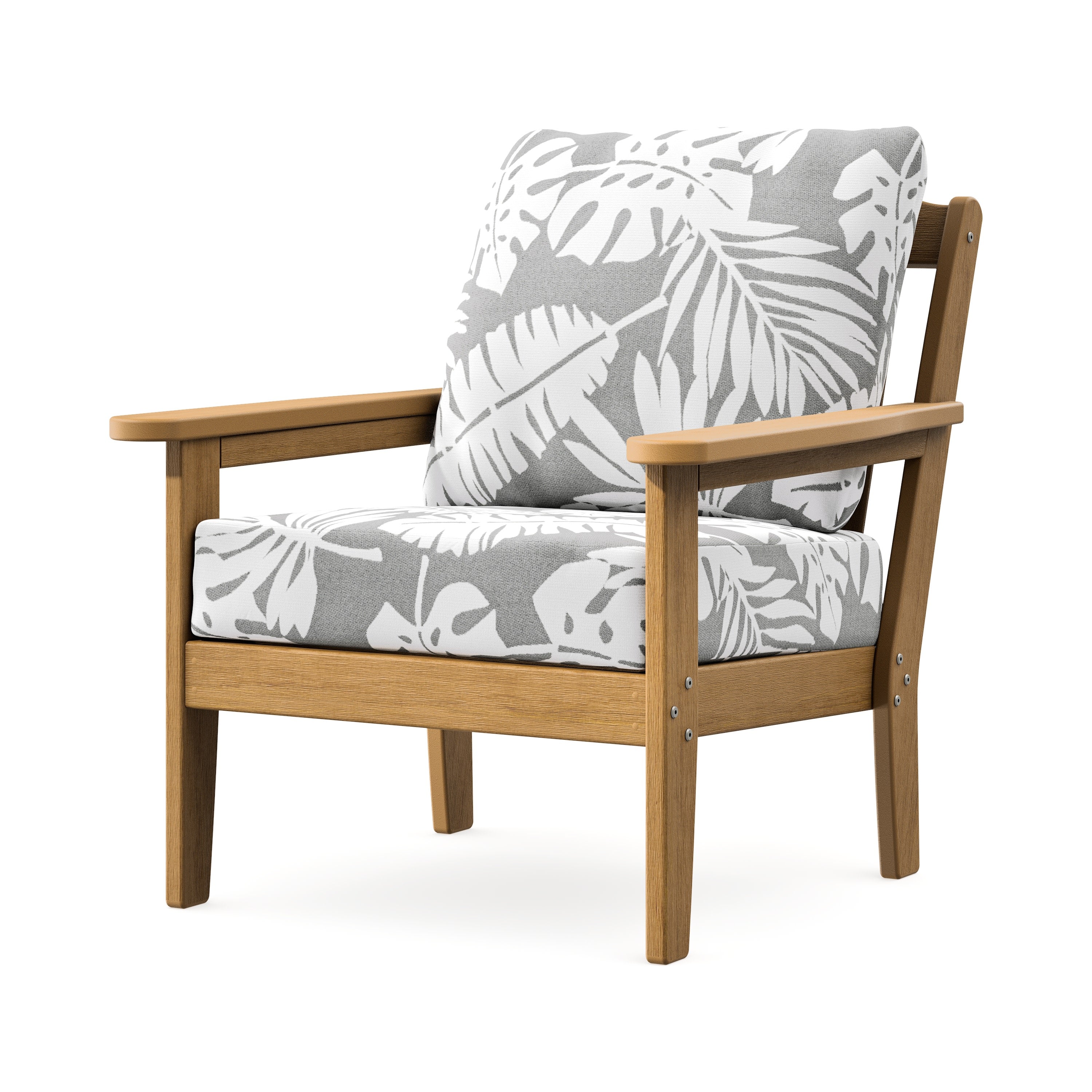 Cottage Deep Seating Chair in Natural / Leaf Grey Mist