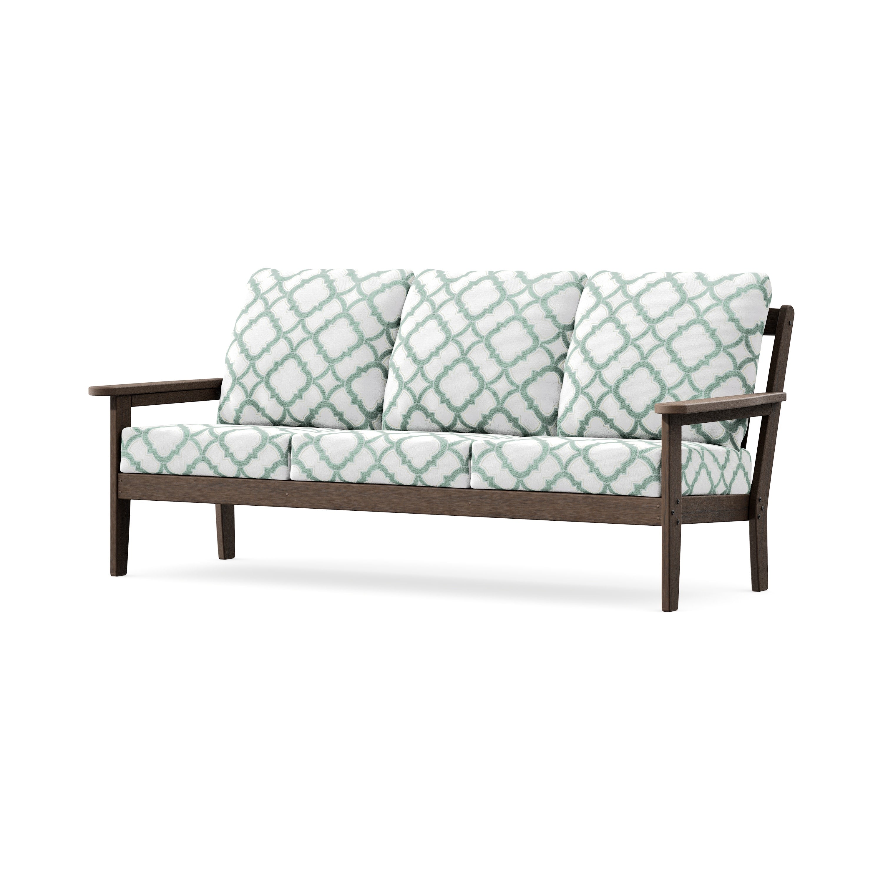 Cottage Deep Seating Sofa in Kona / Trellis Glacier Spa