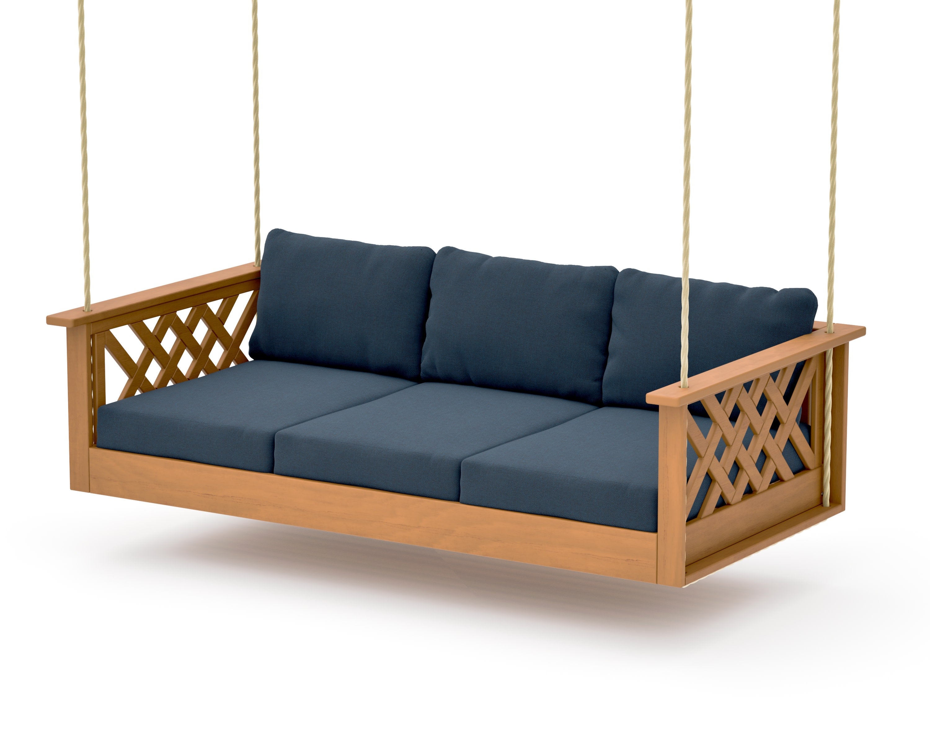 Wovendale Daybed Swing in Natural / Marine Indigo