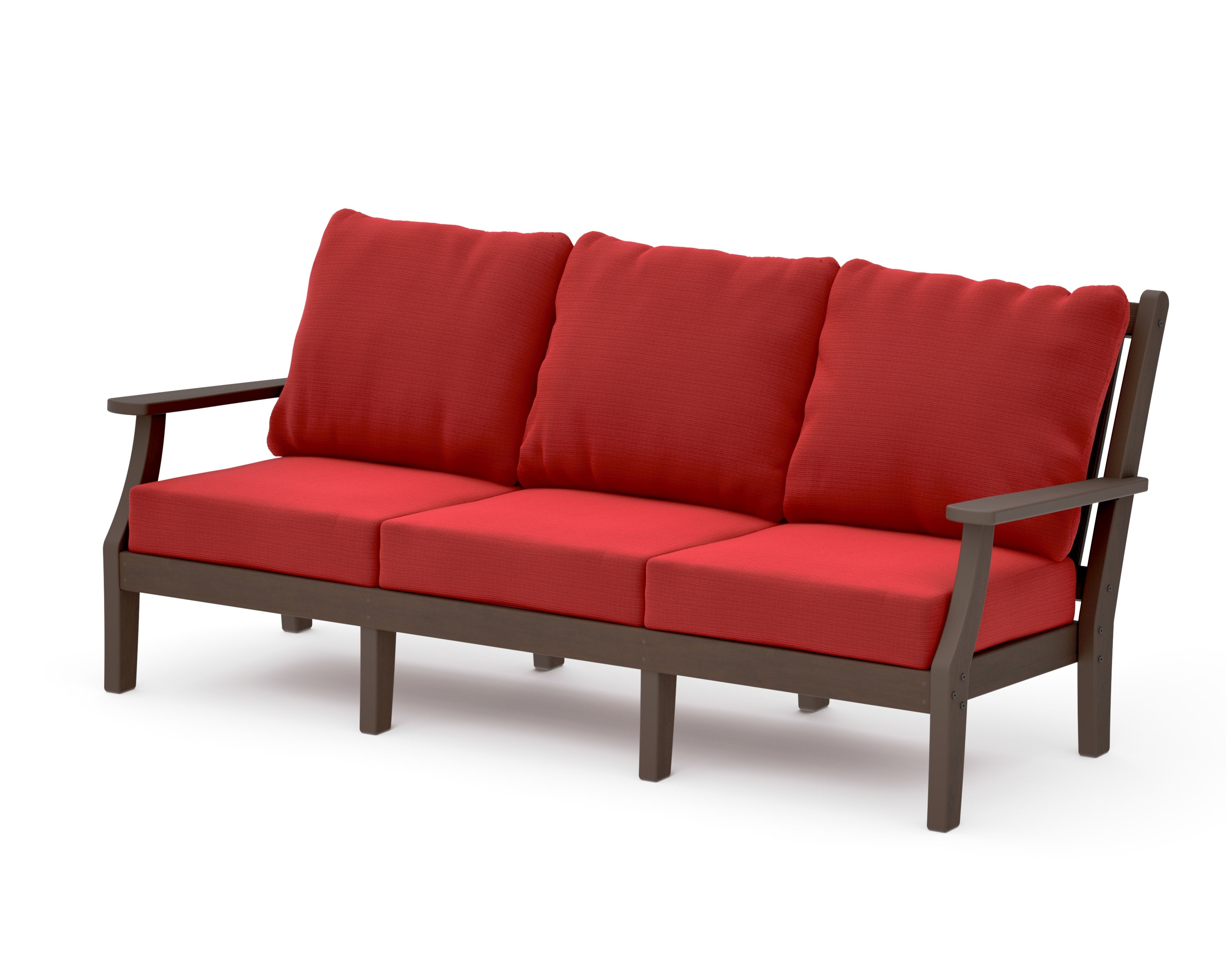 Wovendale Deep Seating Sofa in Kona / Crimson Linen
