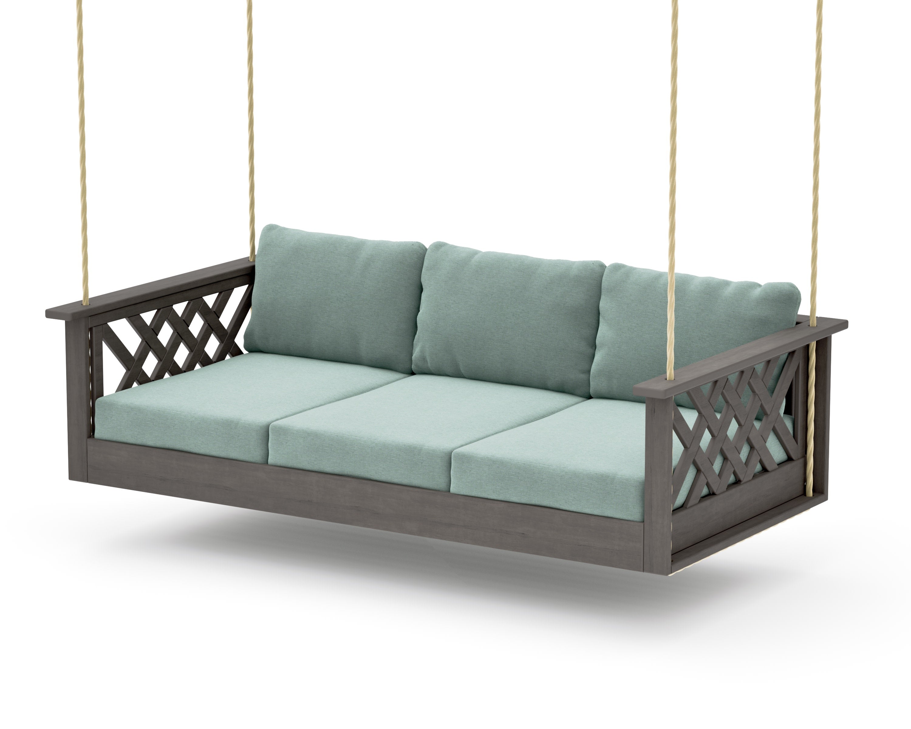 Wovendale Daybed Swing in Driftwood / Glacier Spa
