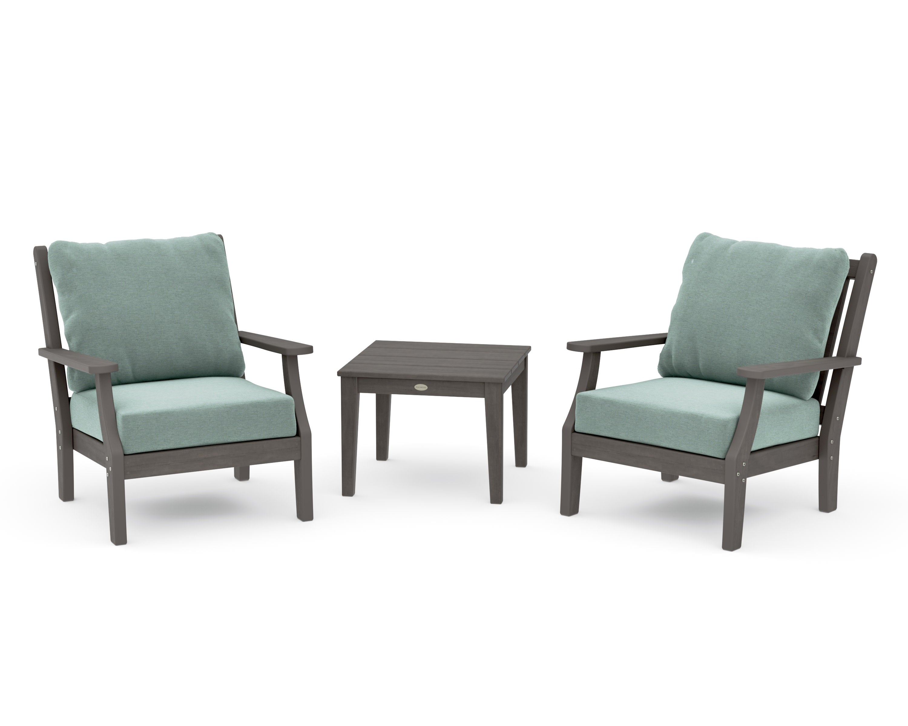 Wovendale 3-Piece Deep Seating Set in Driftwood / Glacier Spa