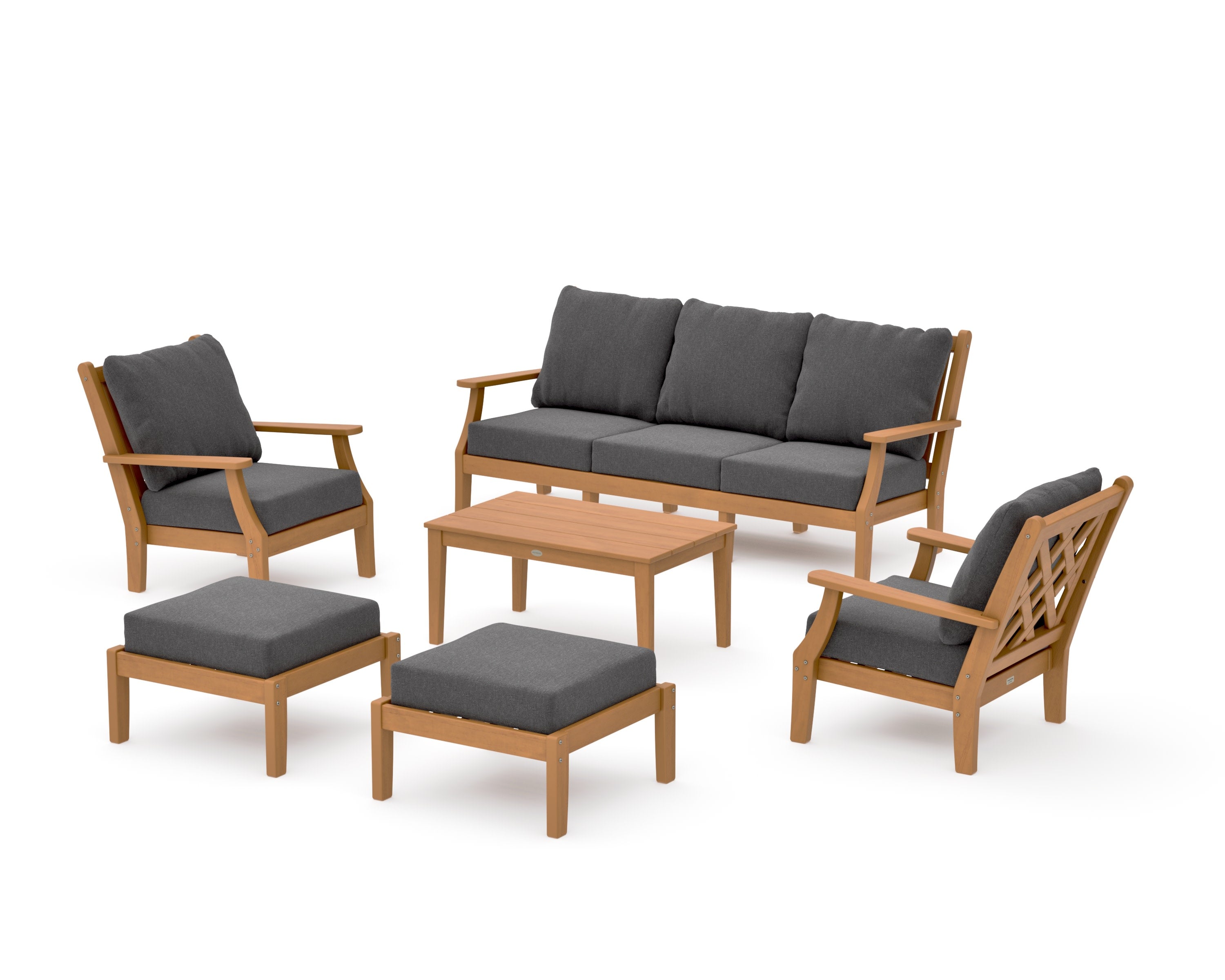 Wovendale 6-Piece Lounge Sofa Set in Natural / Ash Charcoal
