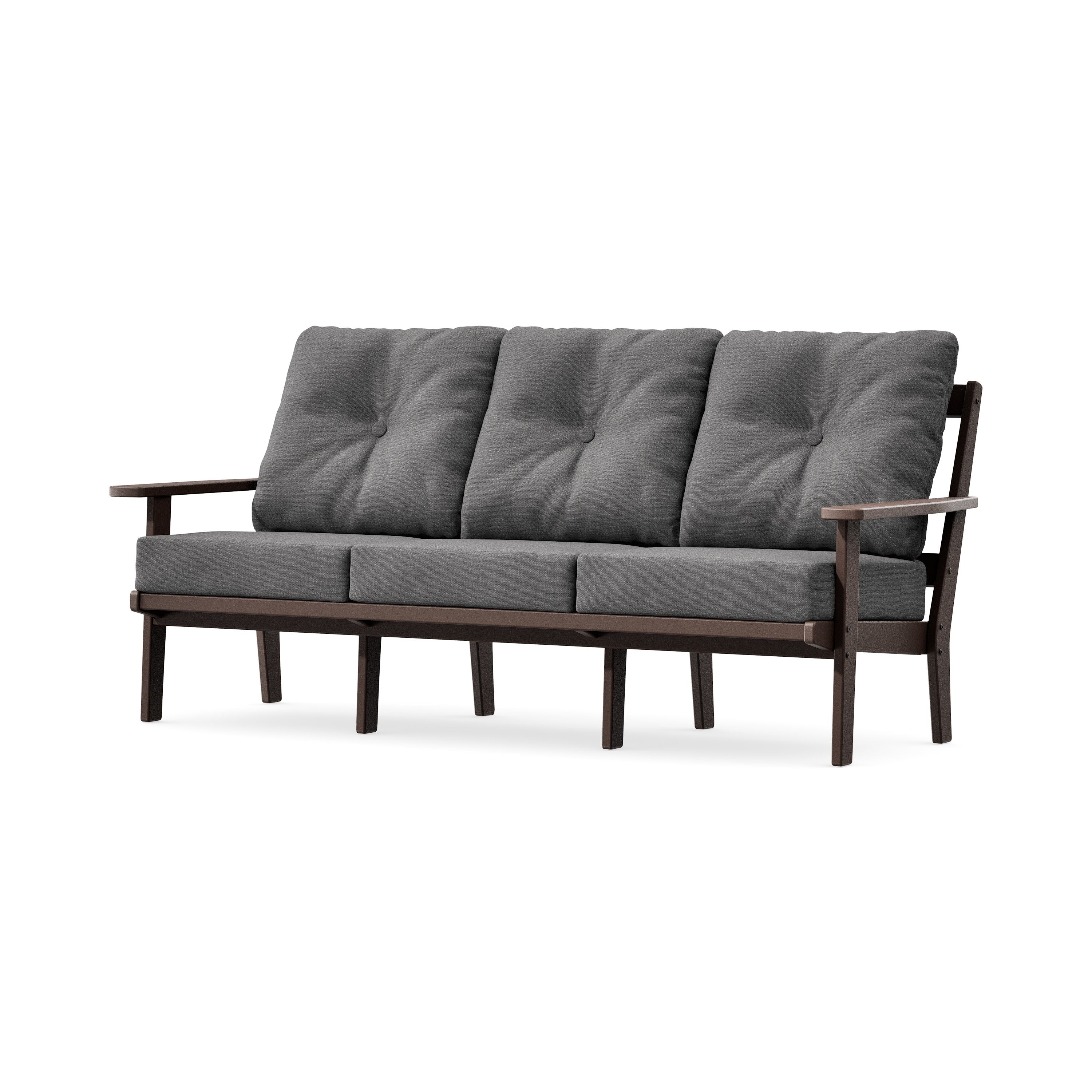 PrairieDeep Seating Sofa in Mahogany / Ash Charcoal