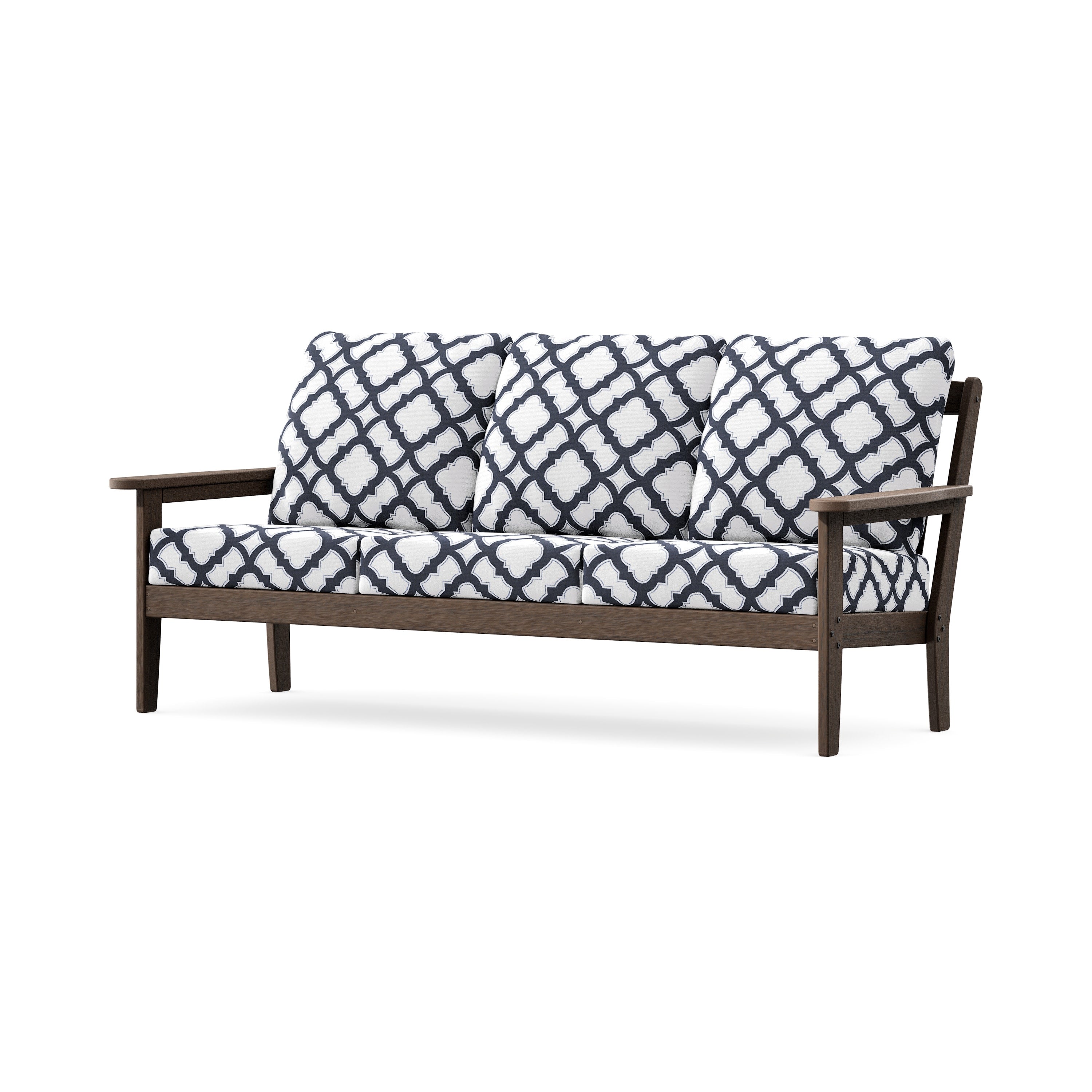 Cottage Deep Seating Sofa in Kona / Trellis Navy