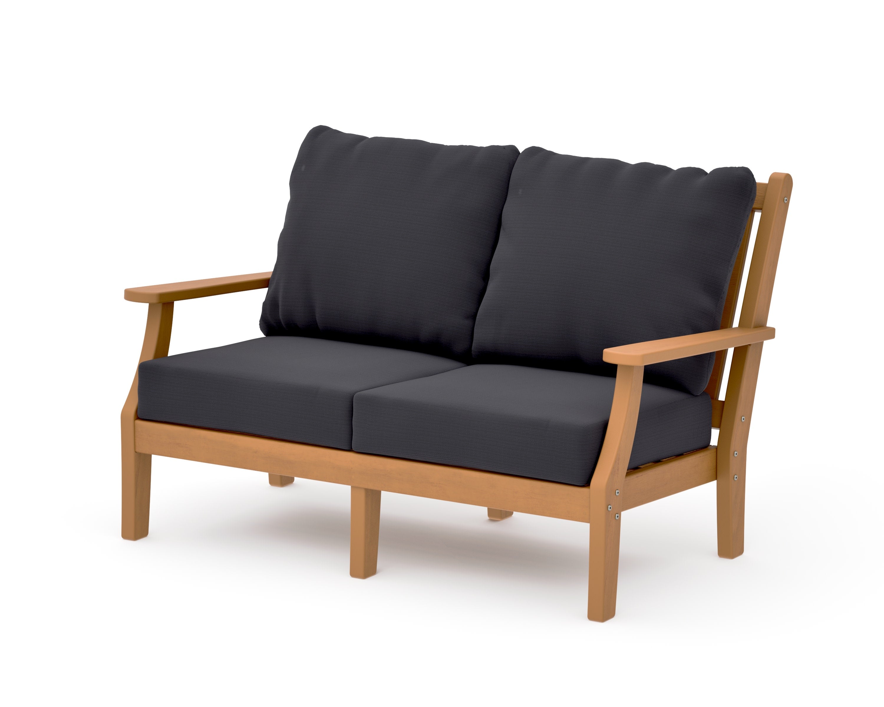 Wovendale Deep Seating Loveseat in Natural / Midnight Linen