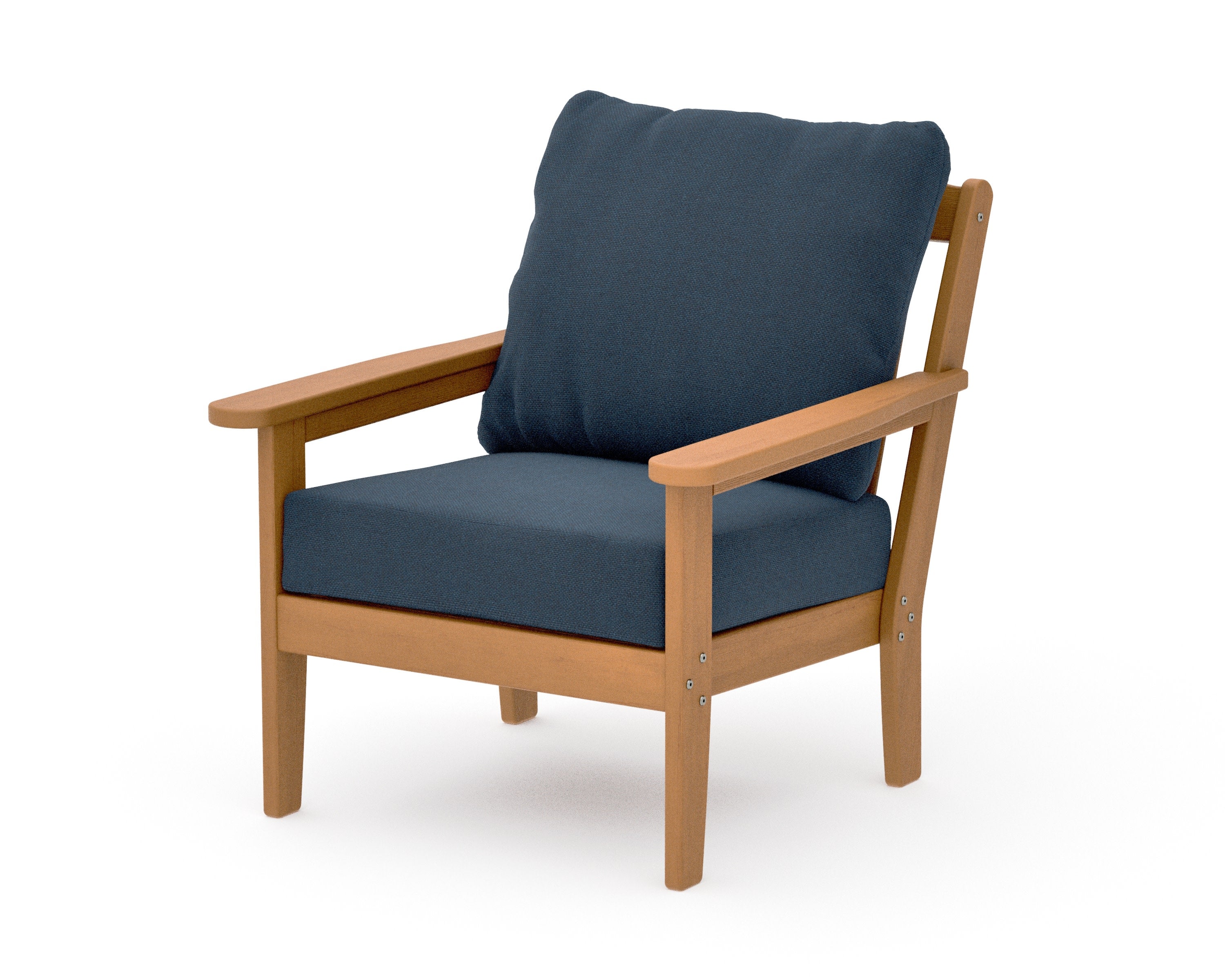 Cottage Deep Seating Chair in Natural / Marine Indigo