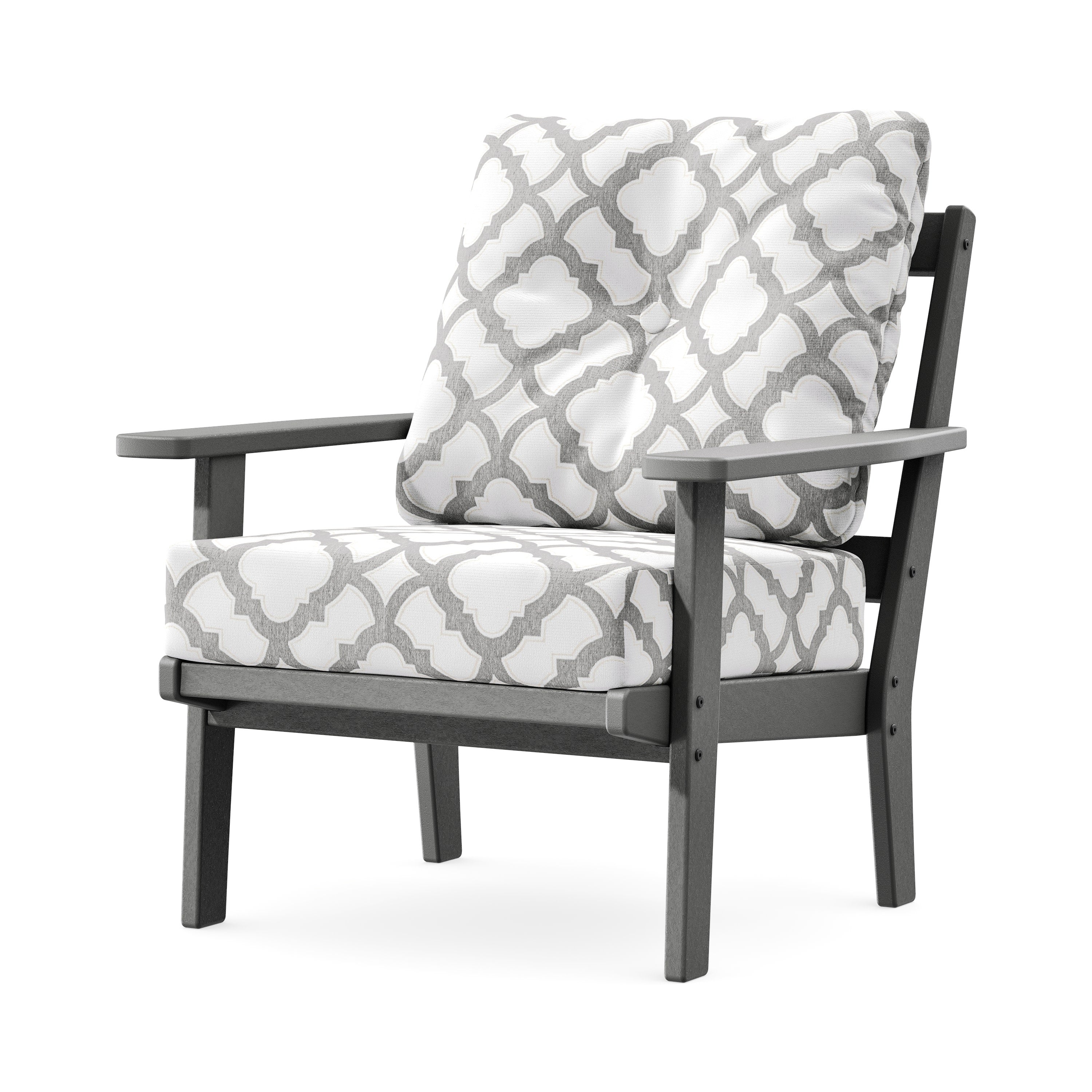 Prairie Deep Seating Chair in Slate Grey / Trellis Grey Mist