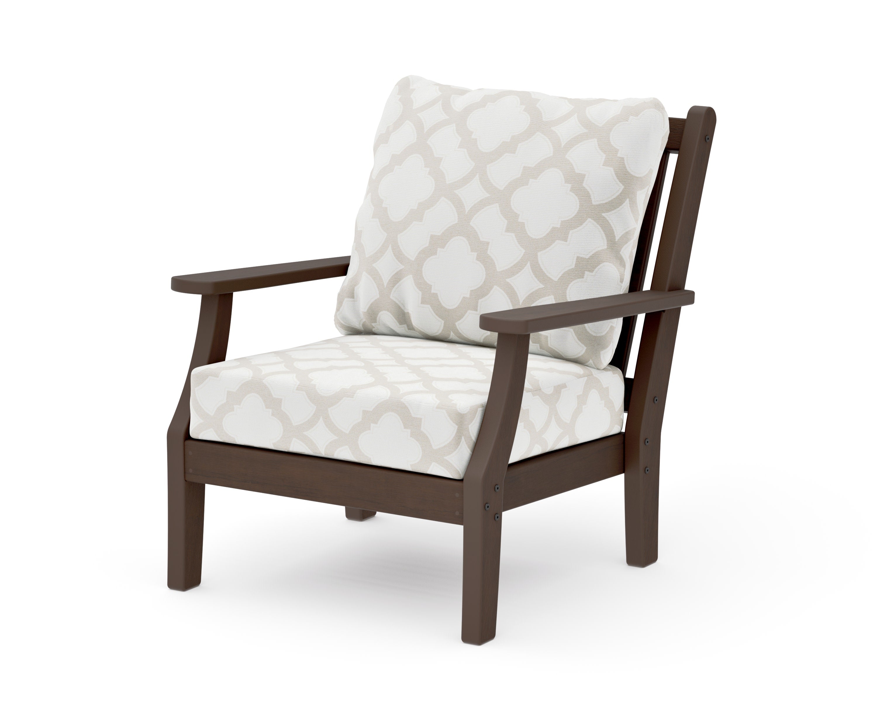 Wovendale Deep Seating Chair in Kona / Trellis Dune Burlap