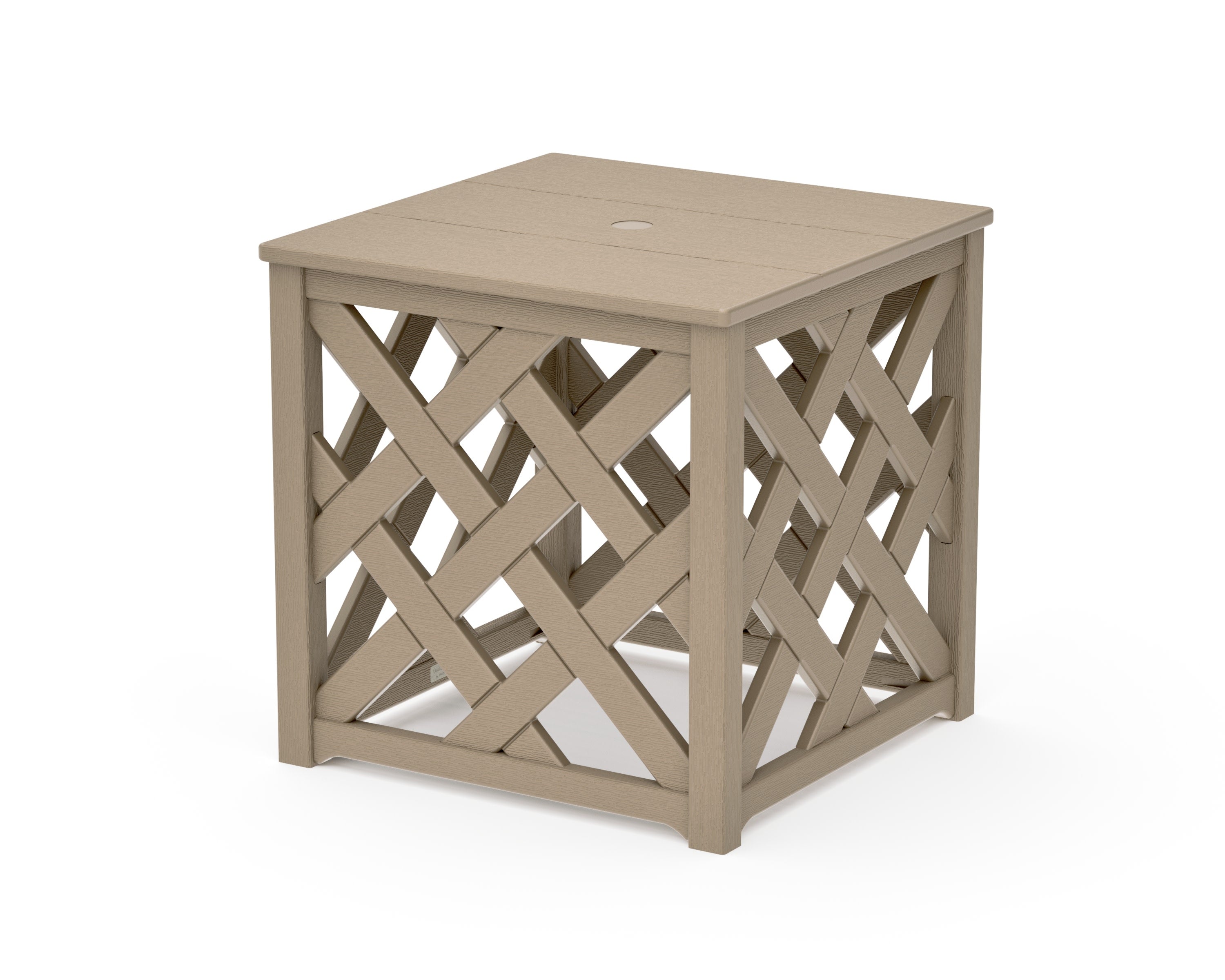 Wovendale Accent Umbrella Table in Vintage Sahara